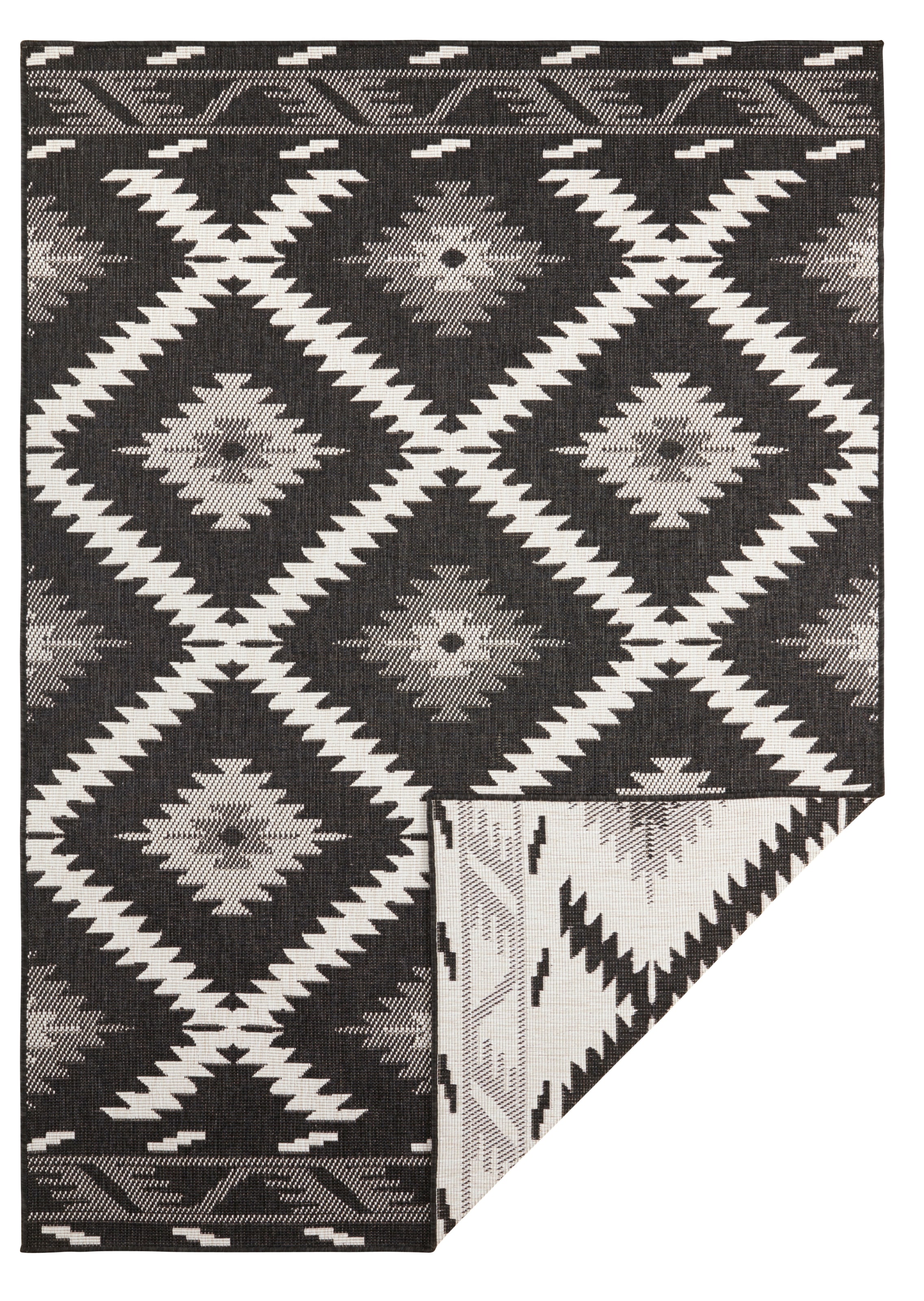 NORTHRUGS Teppich »Malibu Wendeteppich«, rechteckig, 5 mm Höhe, In-& Outdoor, Wetterfest, Balkon, Läufer, Wohnzimmer, Wasserfest
