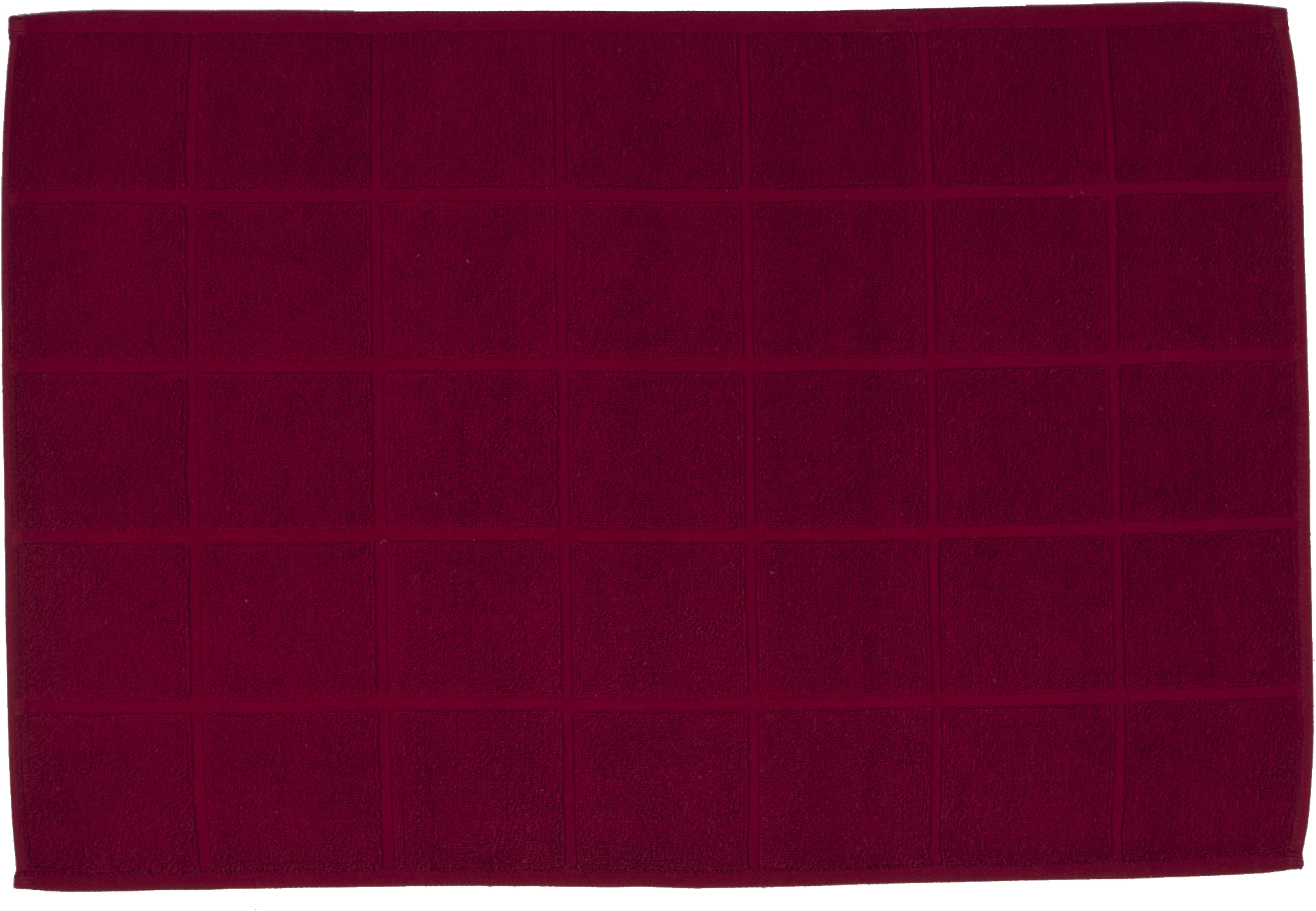 Hotelmatte ROSS, H:10mm, rot, Baumwolle, Badematten, "Unifond", besonders weich, Badezimmerteppich, uni