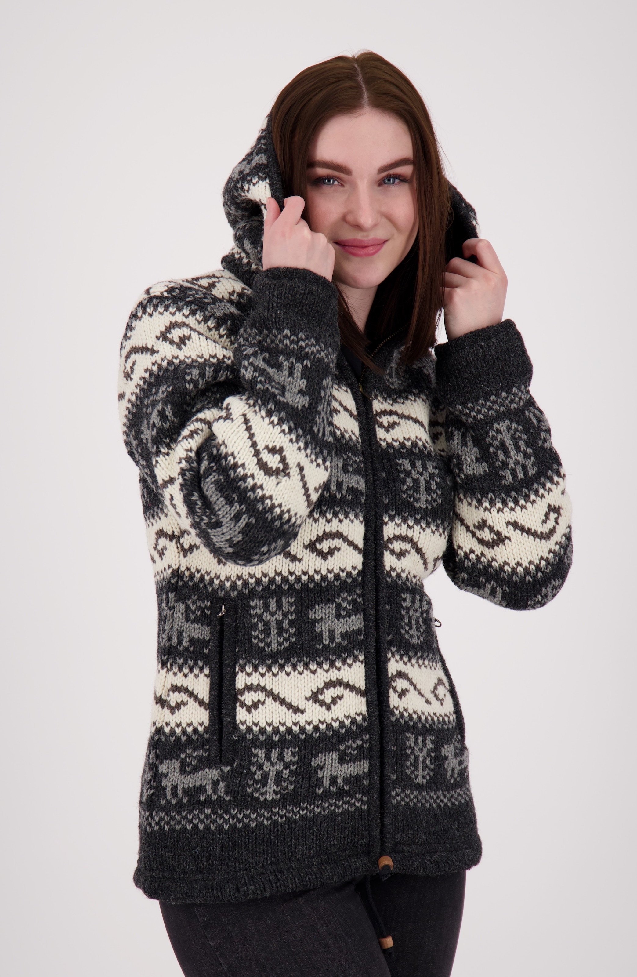 DEPROC Active "ANNAPURNA" mit Kapuze mit Kapuze und weichem Fleece gefüttert
