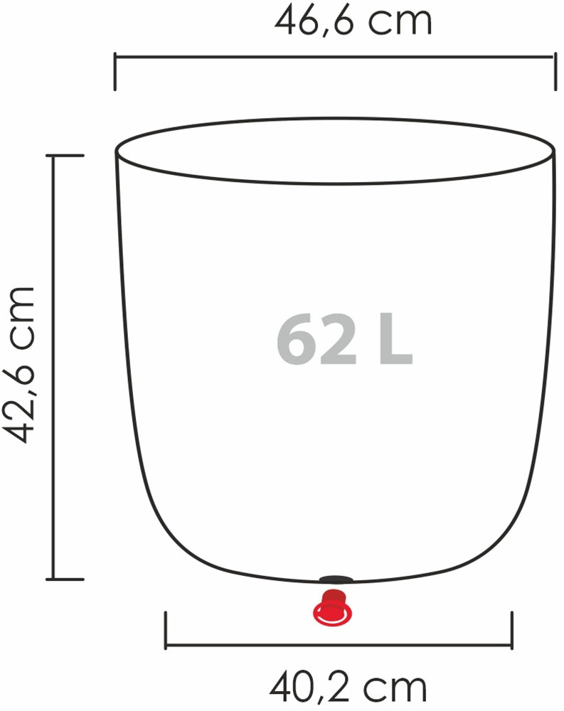 Scheurich Pflanzkübel »dickwandiger Topf aus hochwertigem Kunststoff«, vereint verspielte Rillen und modernes Design