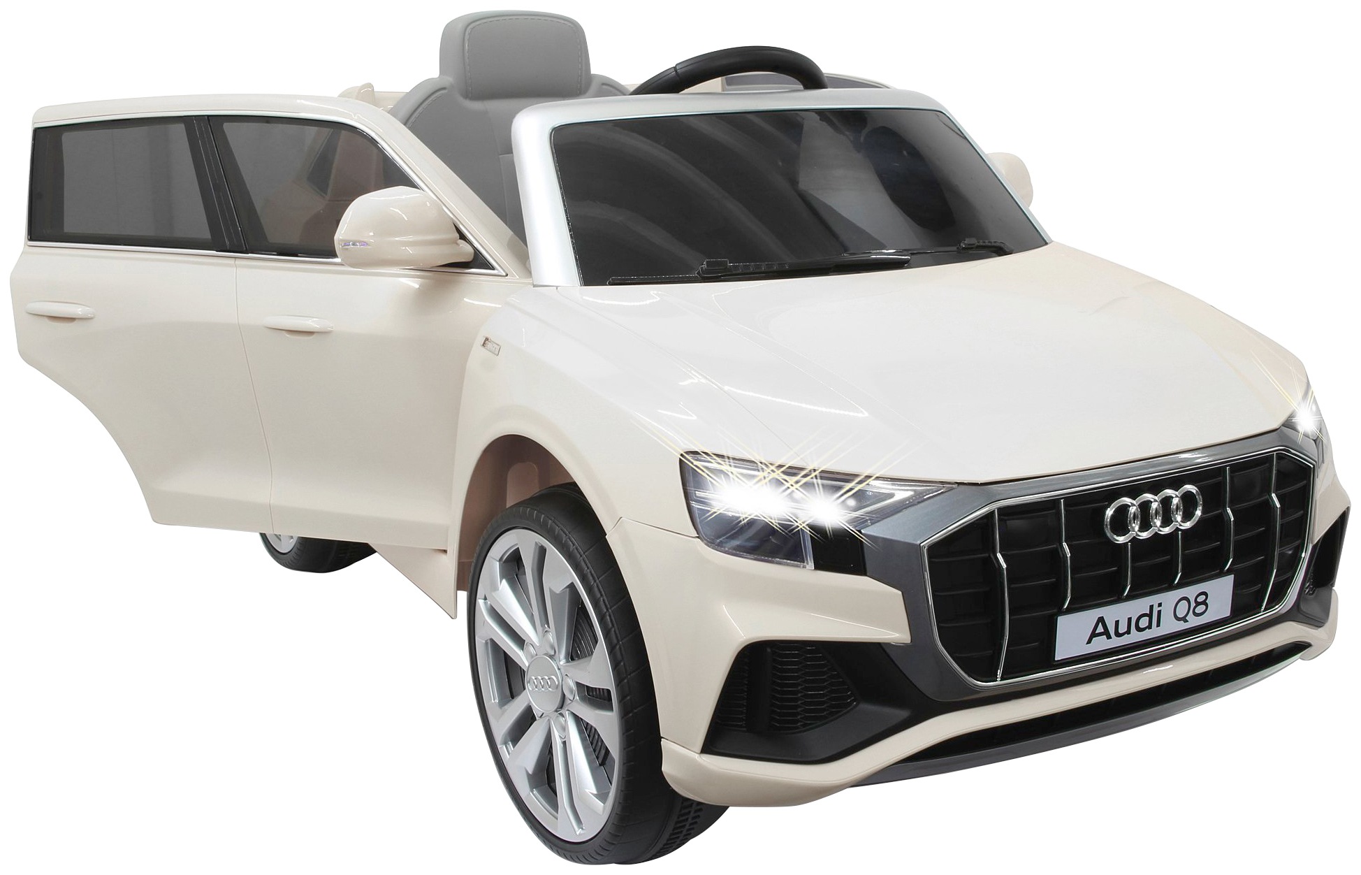 JAMARA Kinder Elektro-Kinderauto "Ride-on Audi Q8", weiß, B:66cm H:55cm T:108cm, Elektro-Kinderfahrzeuge
