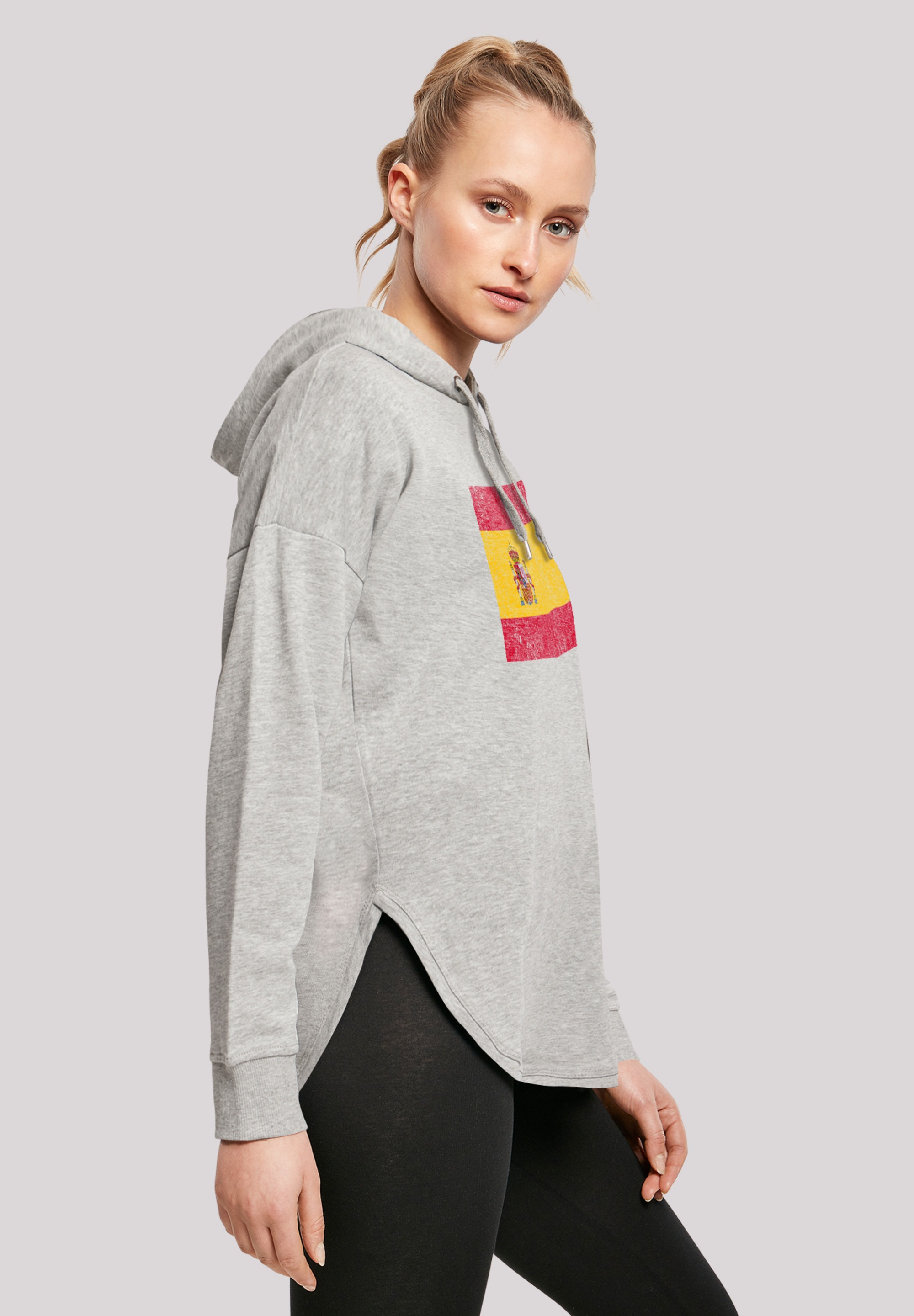 F4NT4STIC Kapuzenpullover »Spain Spanien Flagge distressed«, Print