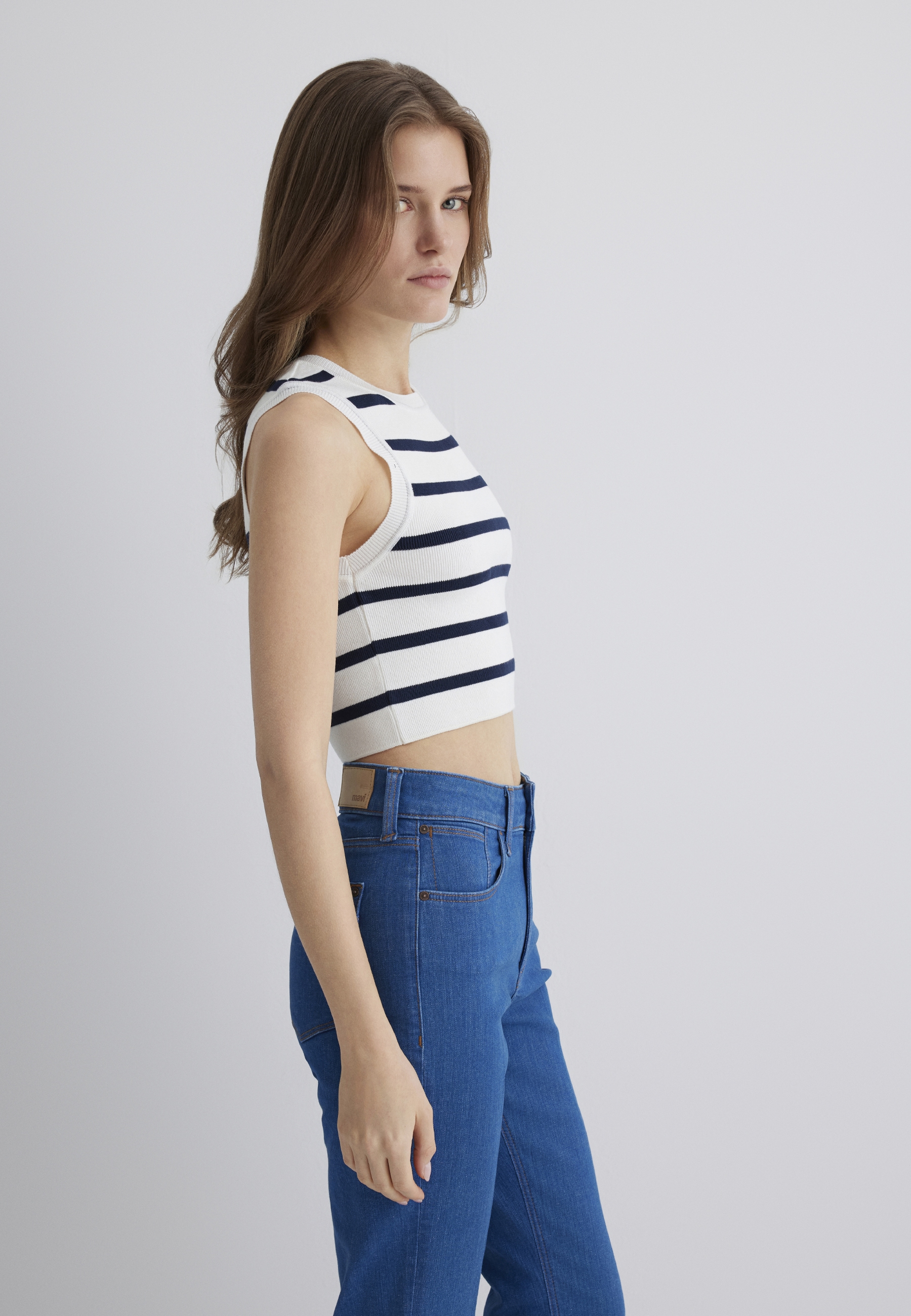 Mavi Strickpullover »NONSLEEVE TRICOT«, Top ärmellos