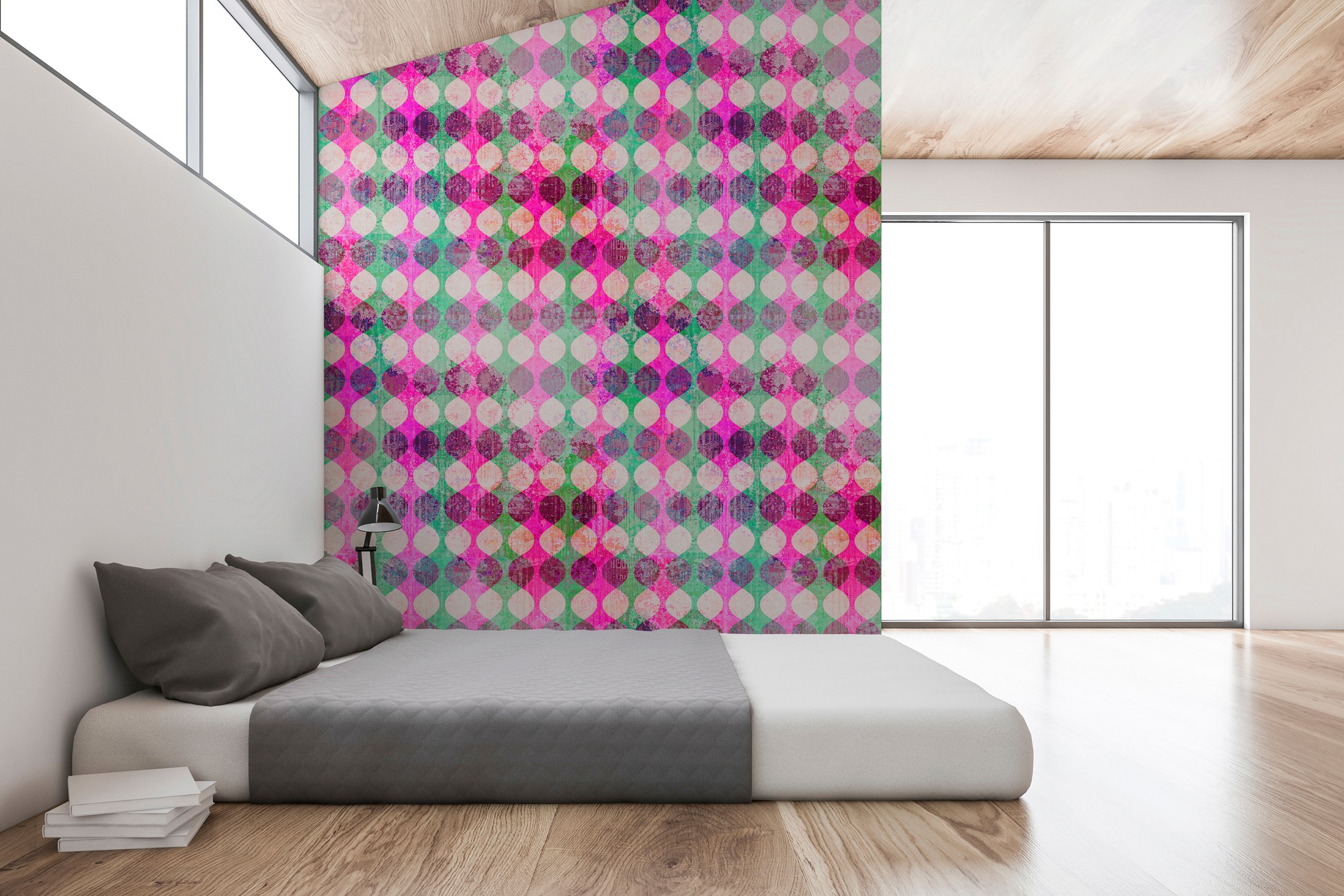 living walls Fototapete »Walls by Patel Garland 1« glatt Vlies, Wand, Schräge