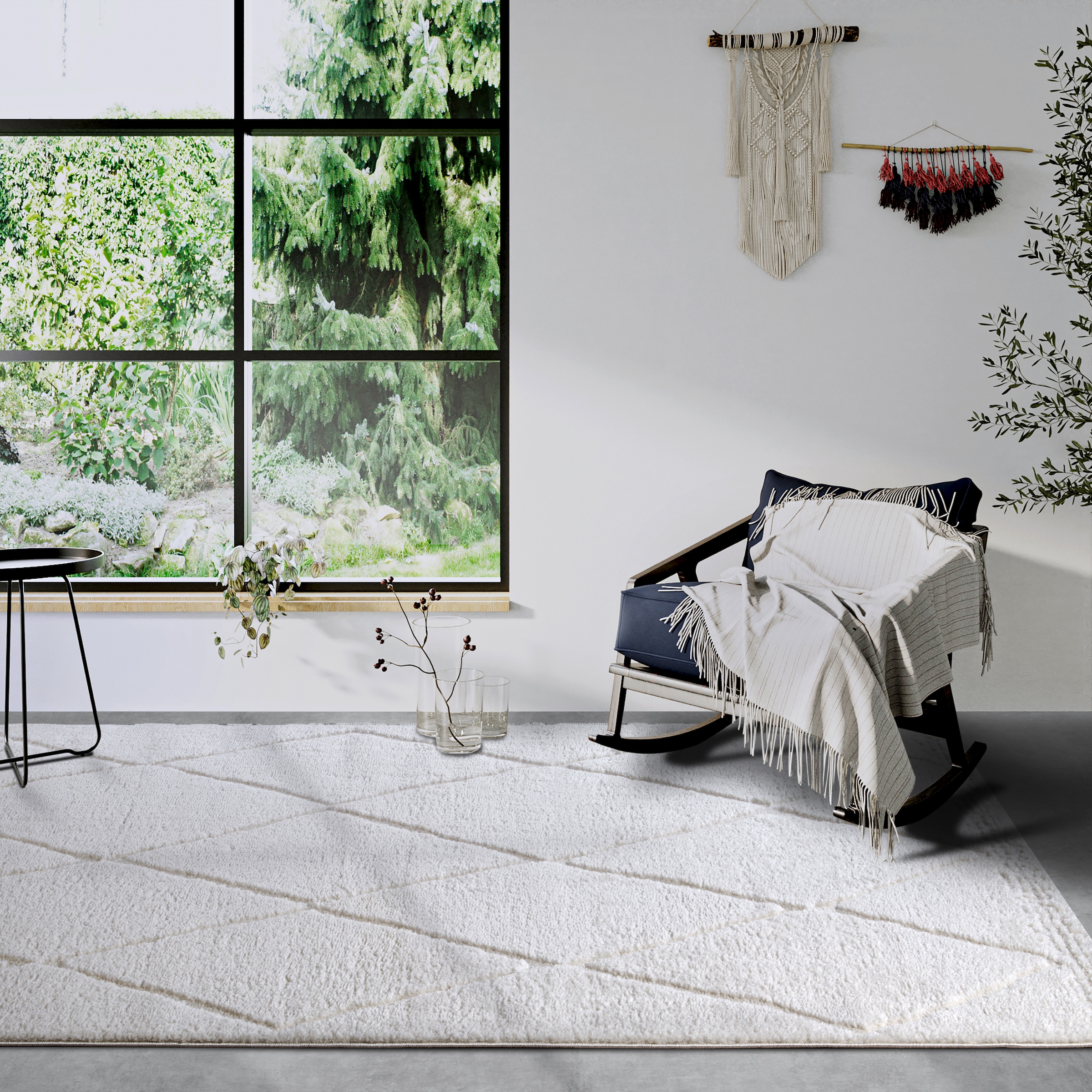 ELLE DECORATION Designteppich »Perrotin«, rechteckig, 18 mm Höhe, Läufer, Shaggy, flauschig, weich, Langflor, modern, Hoch Tief Effekt