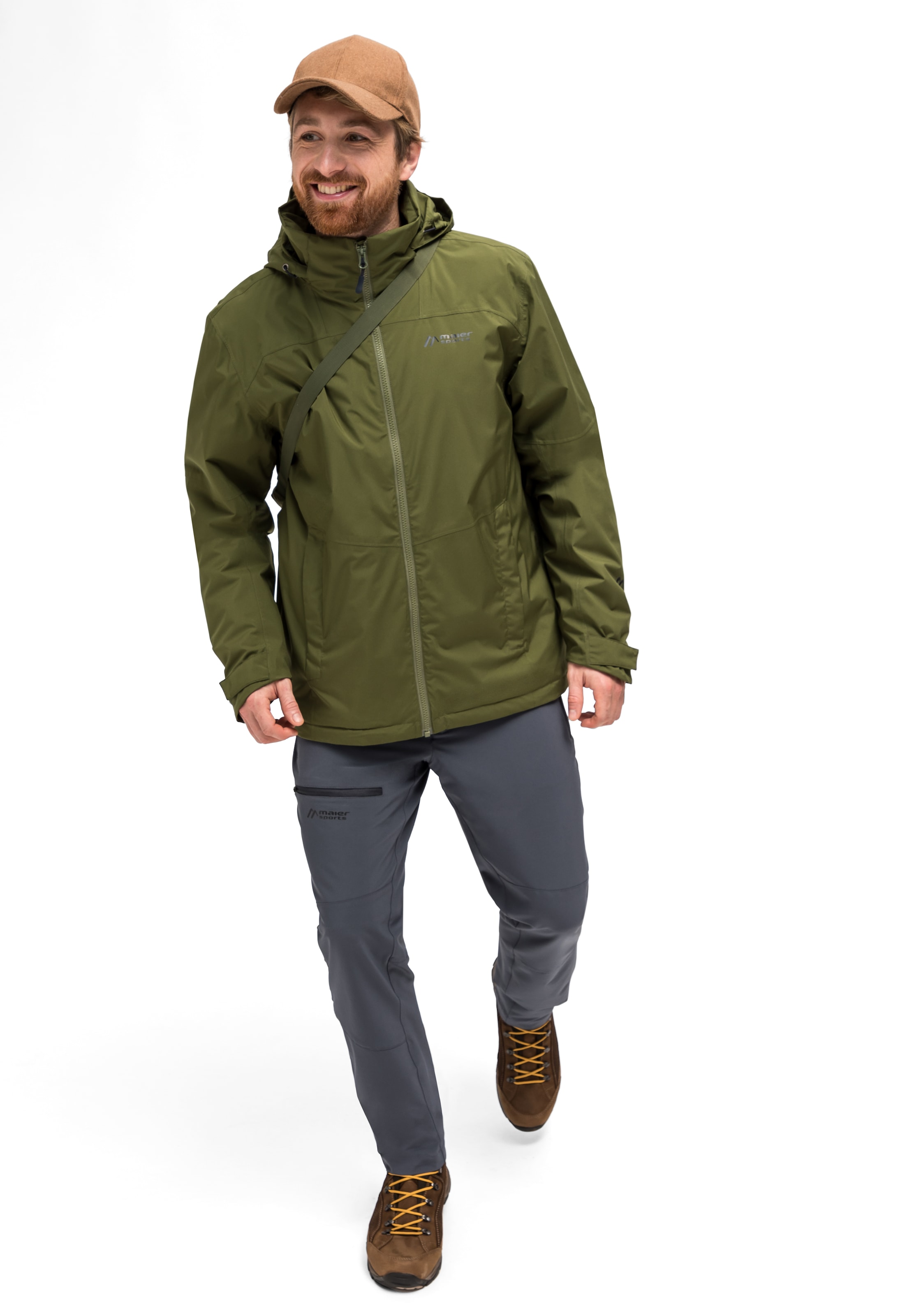 Maier Sports Outdoorjacke »Metor Therm Kapuze Rec BAUR Wanderjacke, und atmungsaktiv mit | für Regenjacke M«, Herren wattierte ▷ wasserdicht