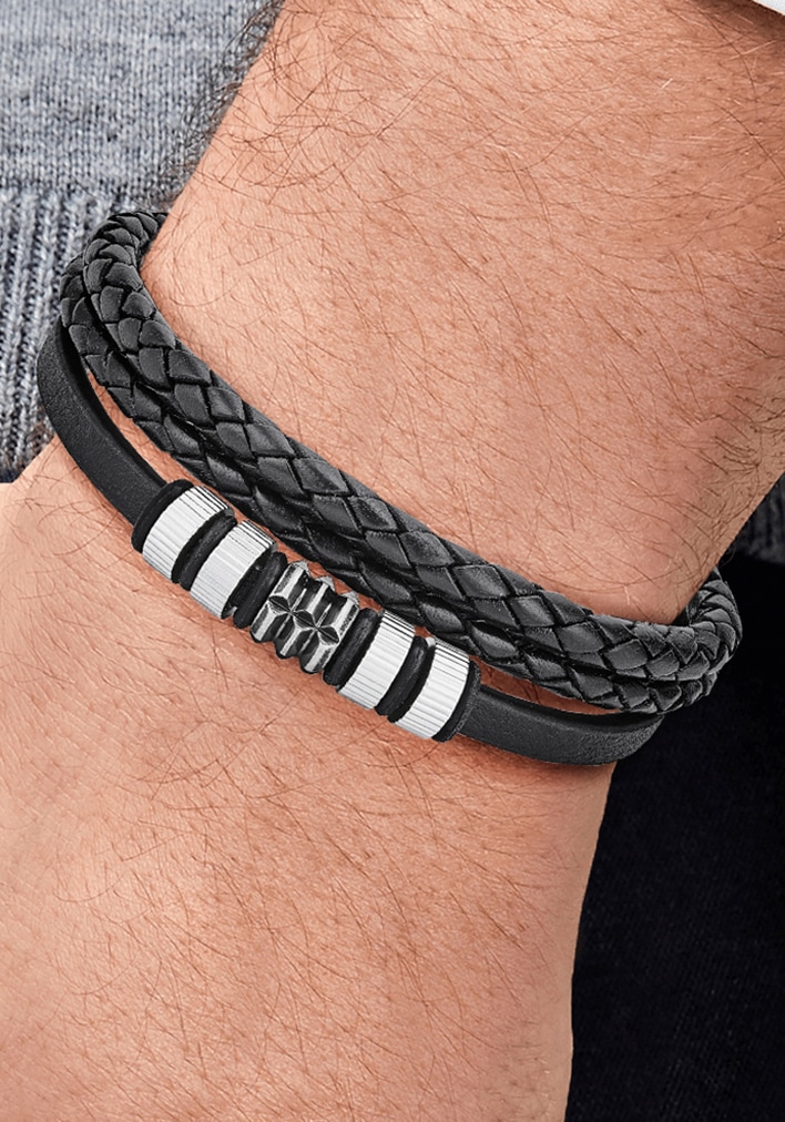 Edelstahl Armband BAUR ▷ + | s.Oliver Leder »2027438«, aus für