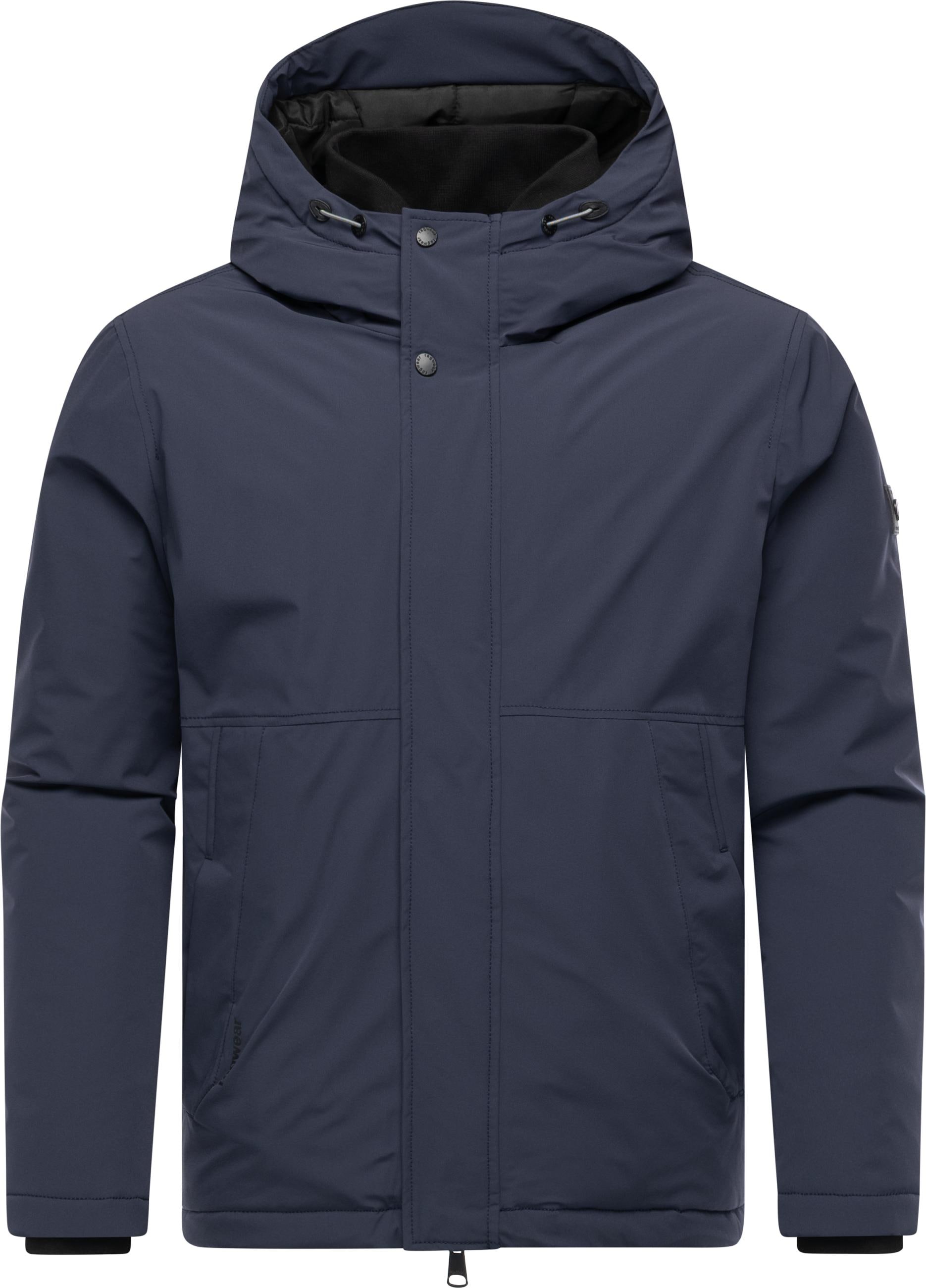 Outdoorjacke RAGWEAR "Saqon YOUMODO", Herren, Gr. XL (54), blau (navy), Obermaterial: 90% Nylon, 10% Elasthan; Innenfutter: 100% Polyester; Wattierung: 100% Polyester, gerade hüftbedeckend, hoch geschlossener Ausschnitt, Ärmel ohne Ärmelschlitz abgesteppt