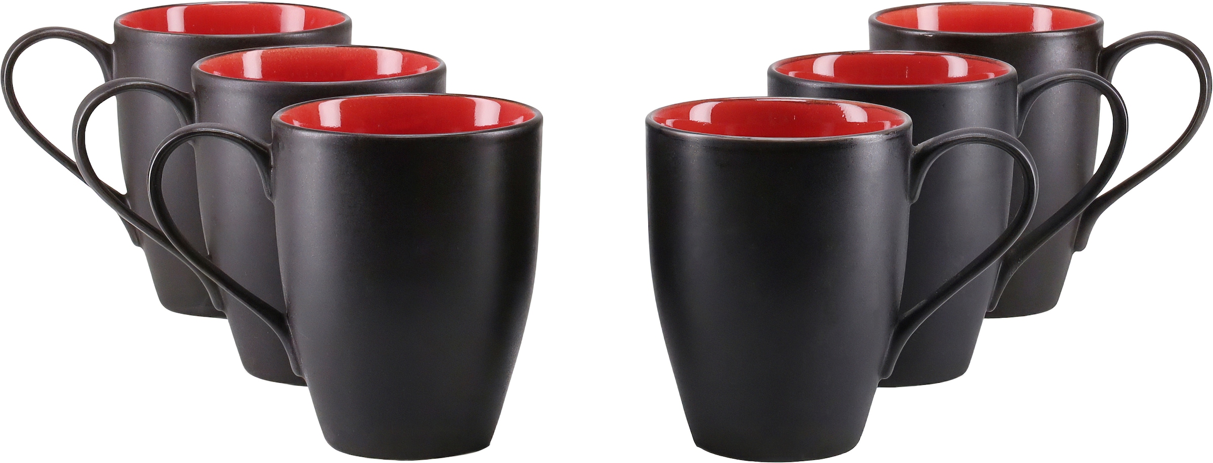 CreaTable Becher »Hot, Kaffeebecher, 6-tlg.« Moderne Coupeform, außergewöhnliches Design