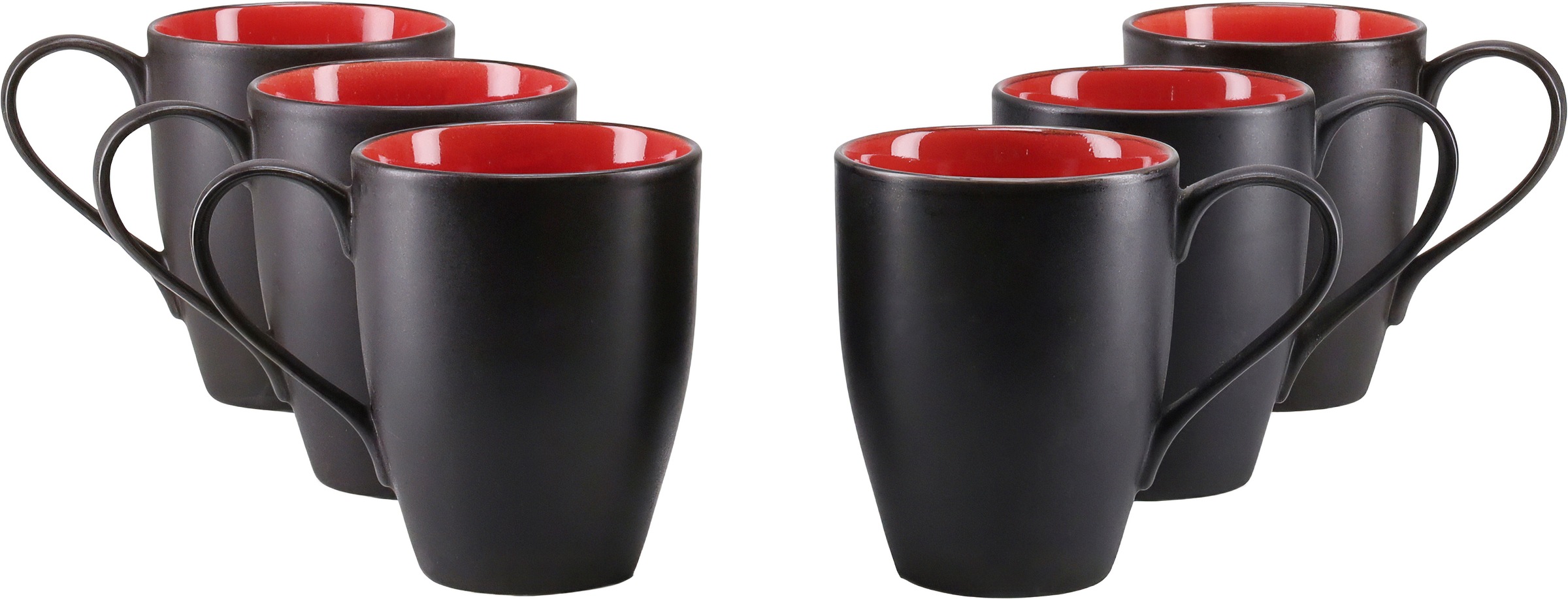 CreaTable Becher "Hot, Kaffeebecher, 6-tlg." Moderne Coupeform, außergewöhnliches Design