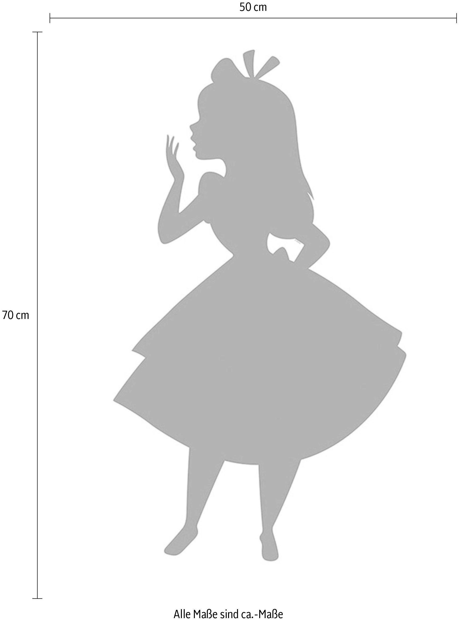 Komar Poster »Alice Silhouette«, Disney, (1 St.), Kinderzimmer, Schlafzimmer, Wohnzimmer