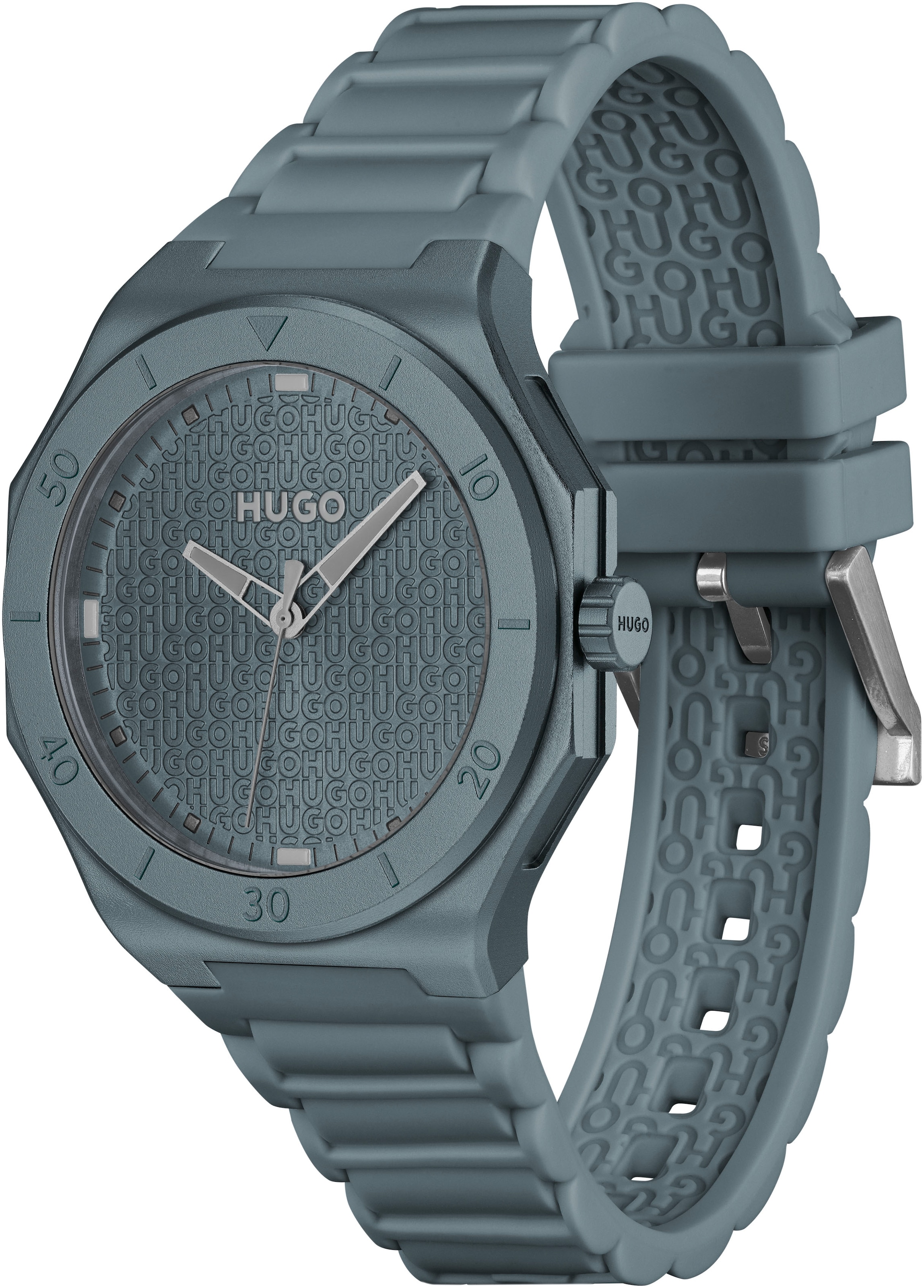HUGO Quarzuhr »#GRAIL LIGHT«, Armbanduhr, Herrenuhr, Silikonarmband, analog