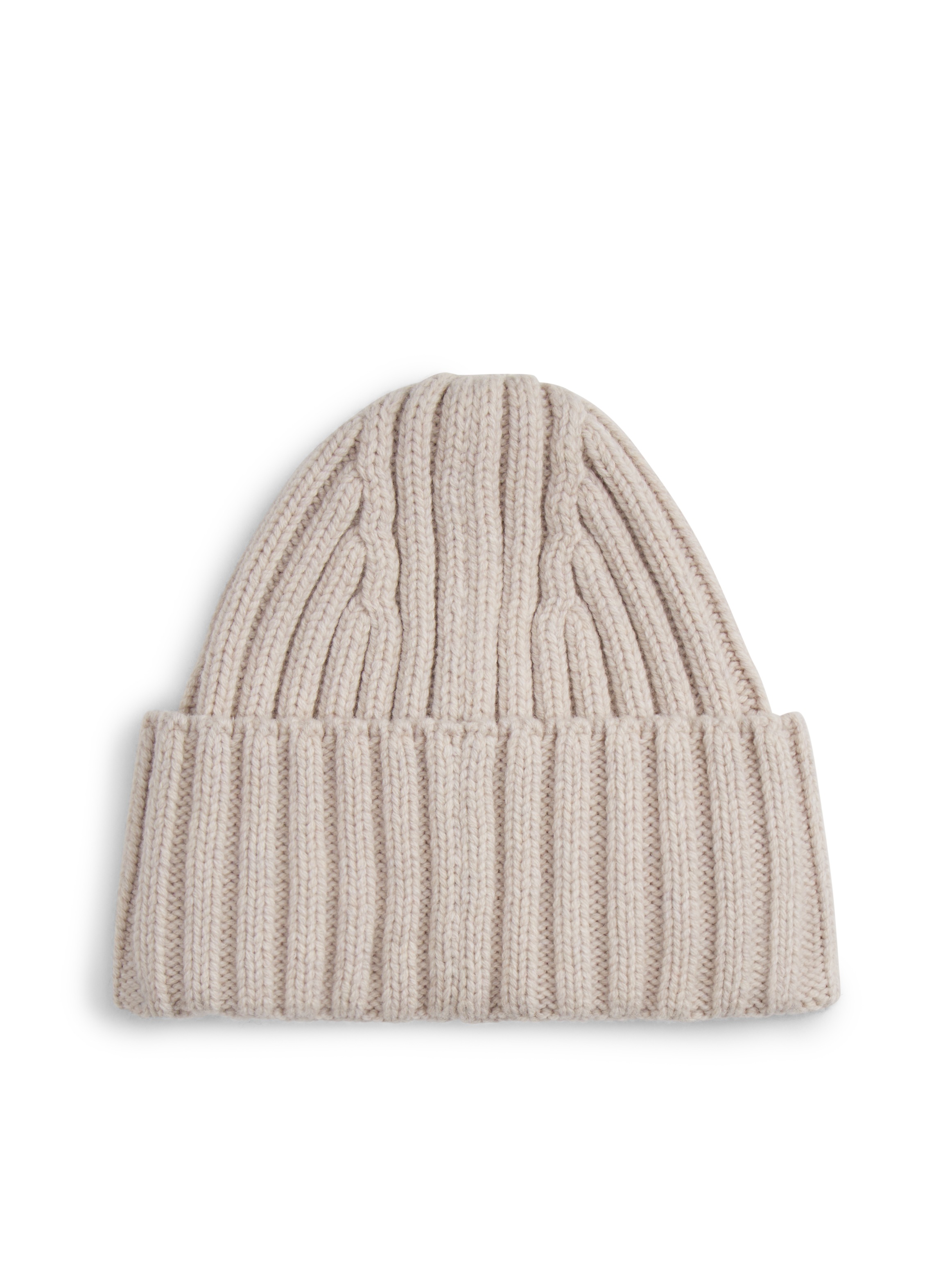 Tommy Hilfiger Beanie »TH CREST FLUFFY«, für Frauen, aus Rippstrick, TH-Wappen-Patch an Umschlag
