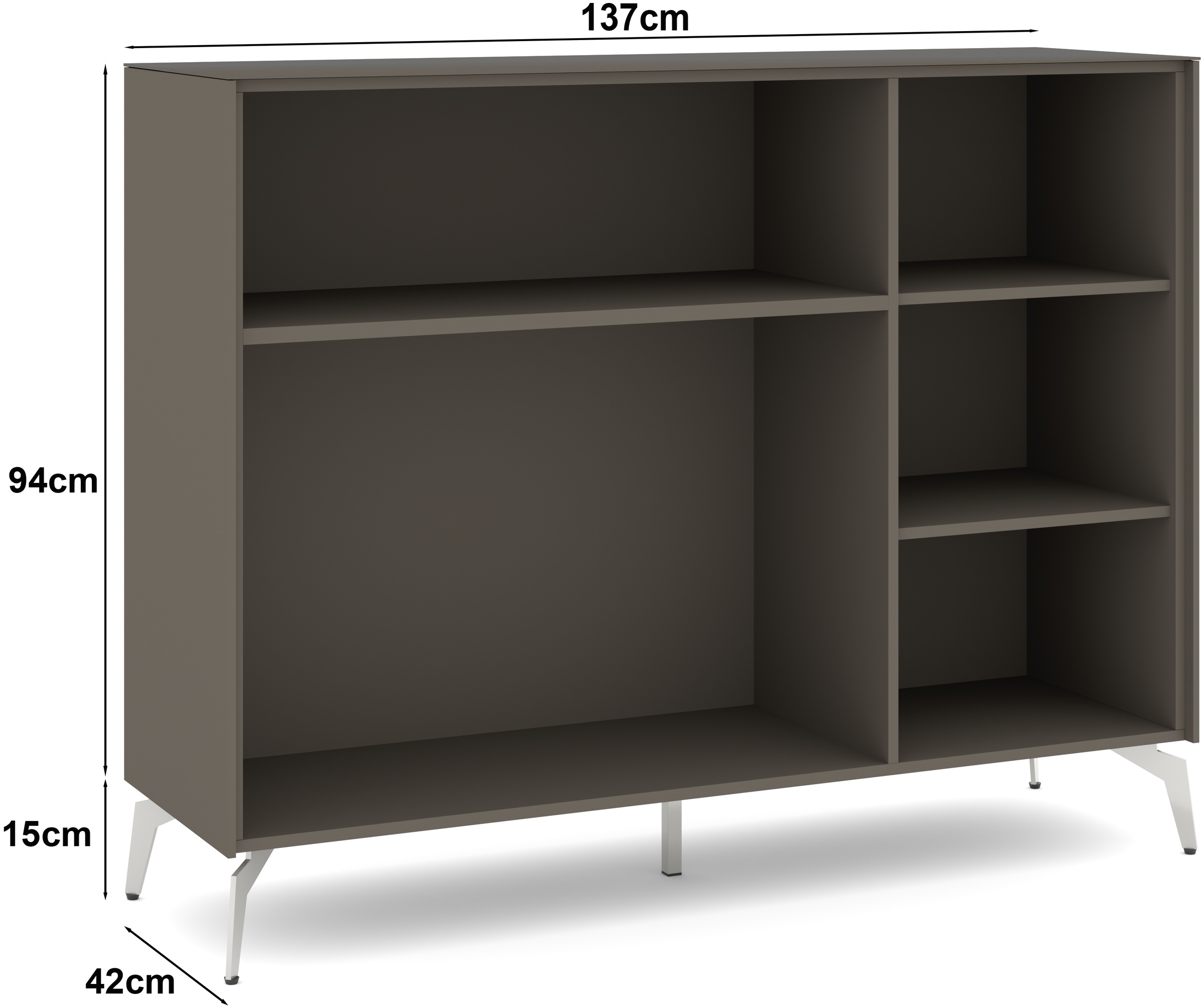 set one by Musterring Sideboard »Reno« 1 Stk. tlg. Mit Winkelfuß in diversen Farben, 109 cm Höhe & Farbauswahl