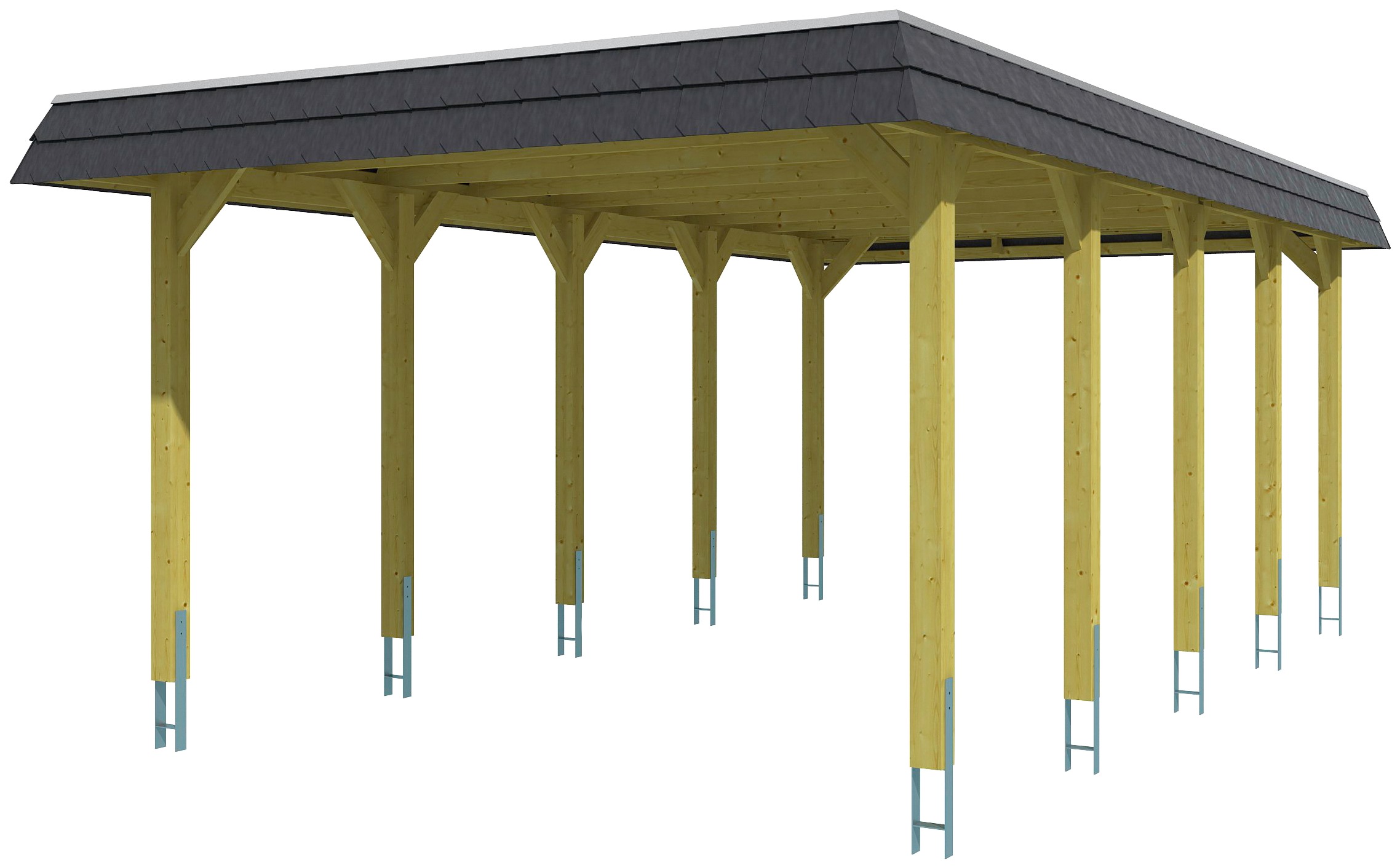 Skanholz Einzelcarport »Spreewald« Massivholz 342 cm grün