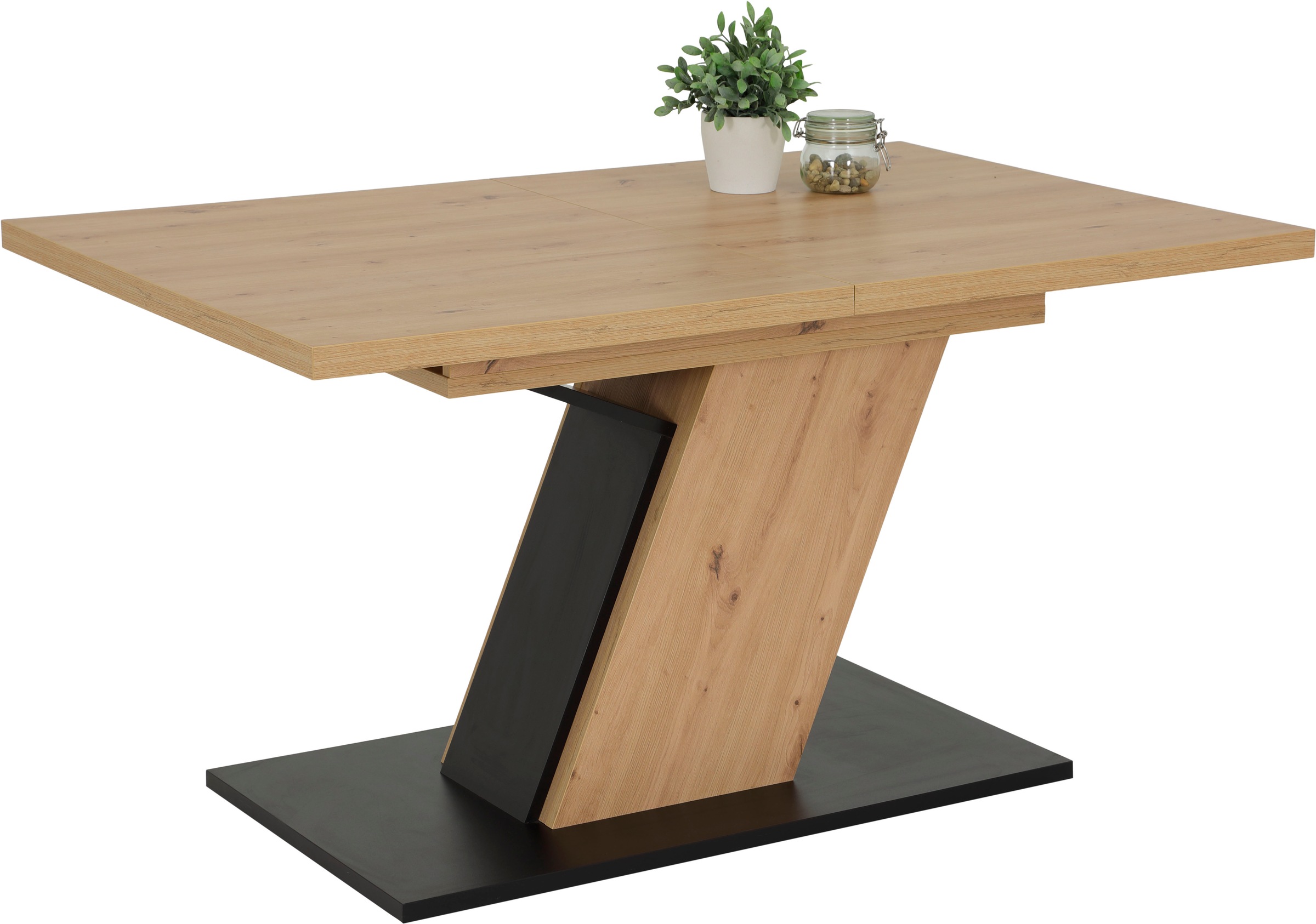 HELA Essgruppe »GESA«, (5 tlg., 1 Tisch / 4 Stühle), Tischplatte ausziehbar, Stuhl 360 Grad drehbar