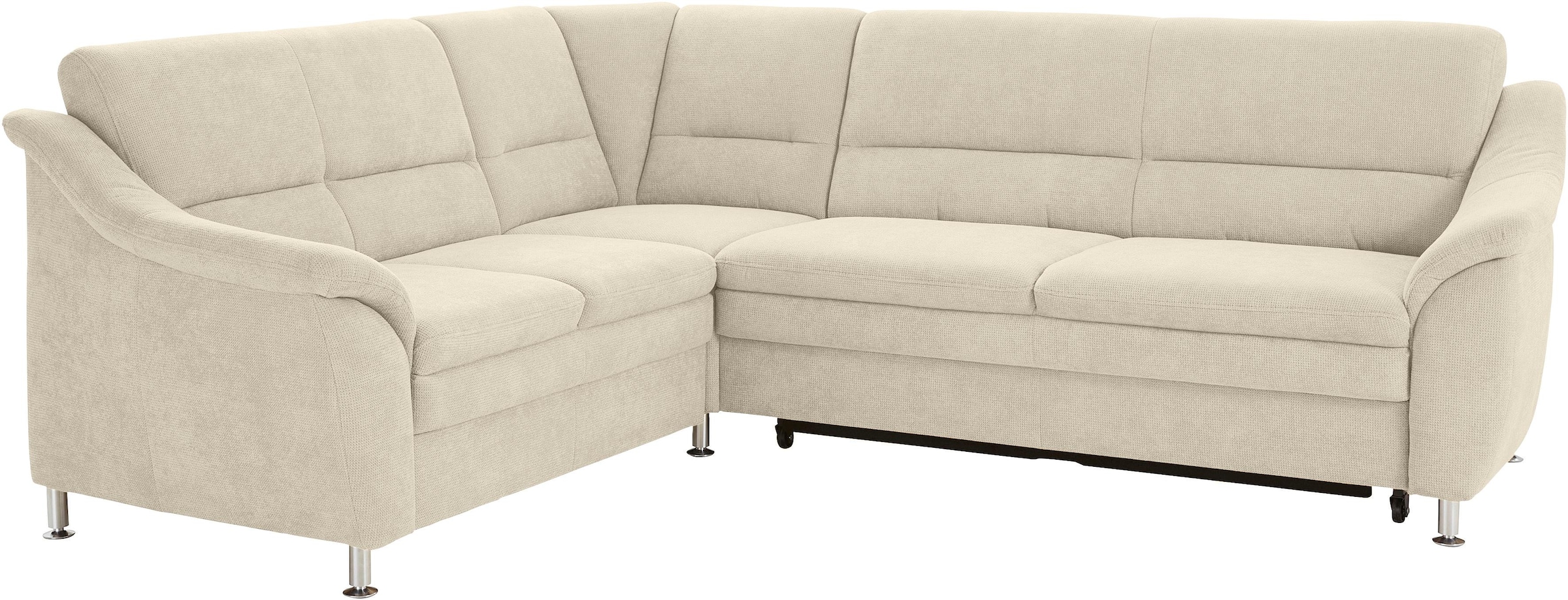 sit&more Ecksofa "Cardoso L-Form" mit Federkern, wahlweise mit Schlaffunktion und Schubkasten