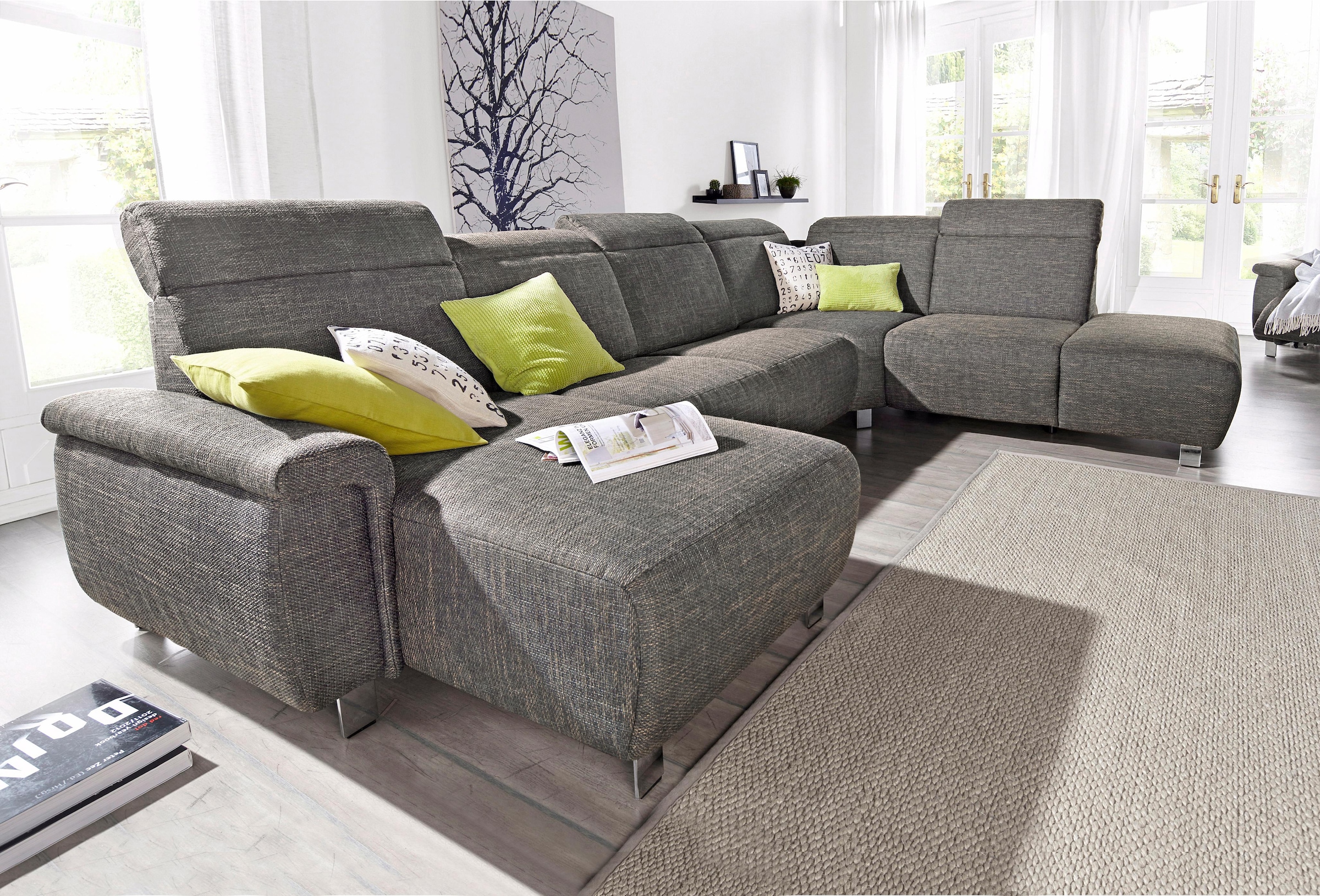 sit&more Wohnlandschaft "Township U-Form", wahlweise mit elektrischer Wallfree-Funktion