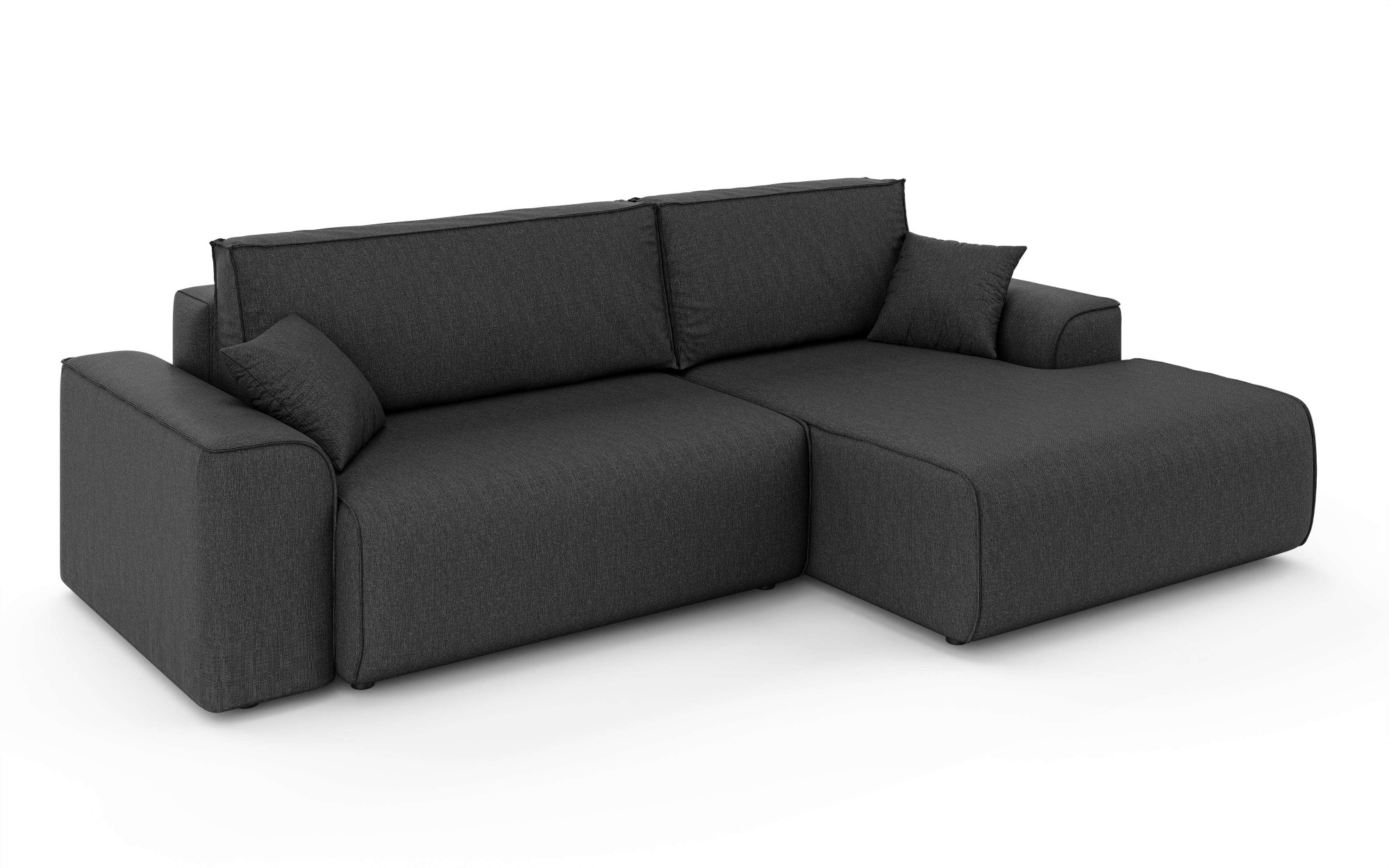 Home affaire Ecksofa »Santenay mit Bettfunktion und Bettkasten, Maße: B/T/H 266/164/90 cm«, L-Form mit Wellenfederung, Schlaffläche: 140x213 cm, auch in Cord