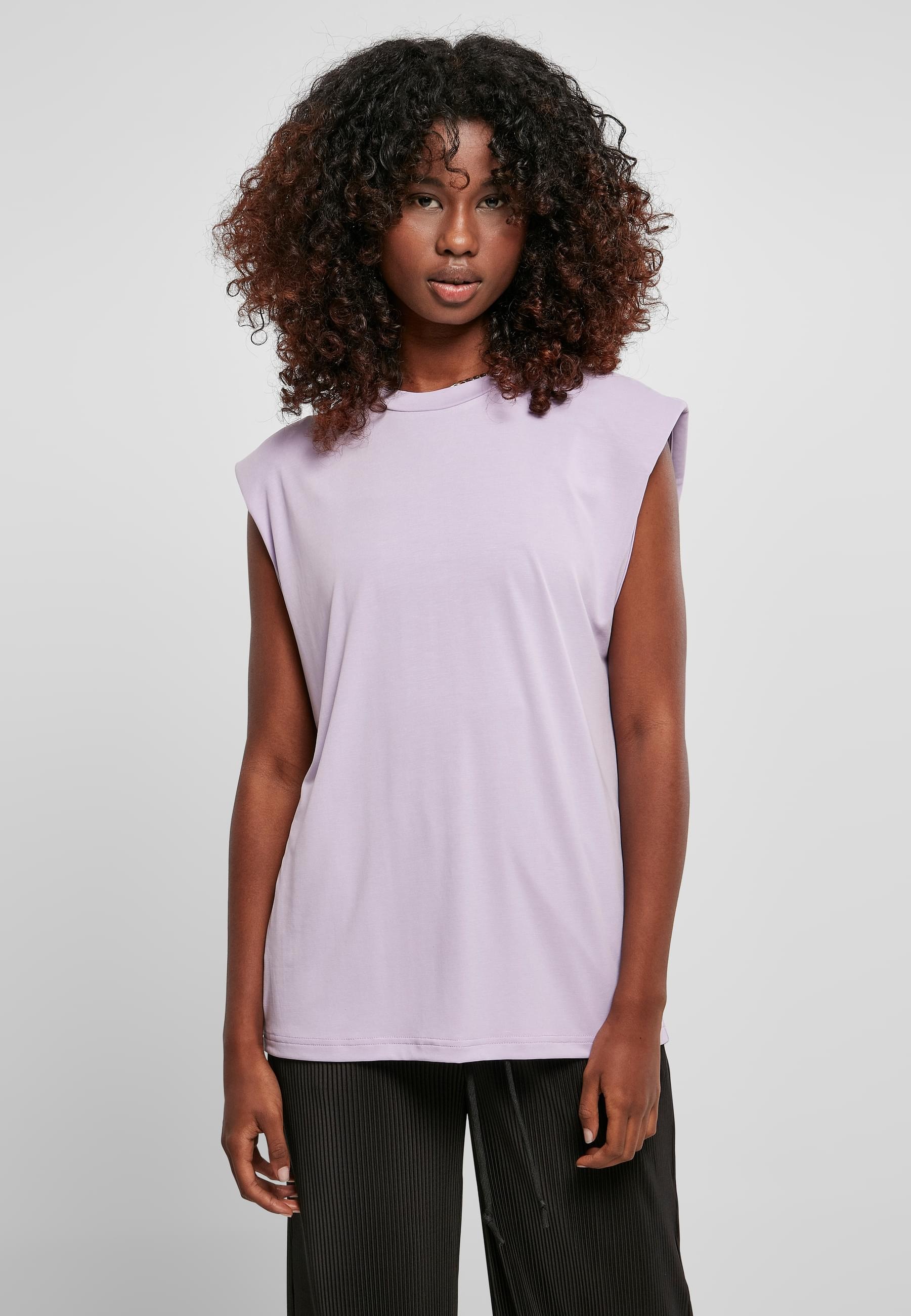URBAN CLASSICS Muskelshirt »Urban Classics Damen Ladies Modal Padded Shoulder Tank«, (1 tlg.)