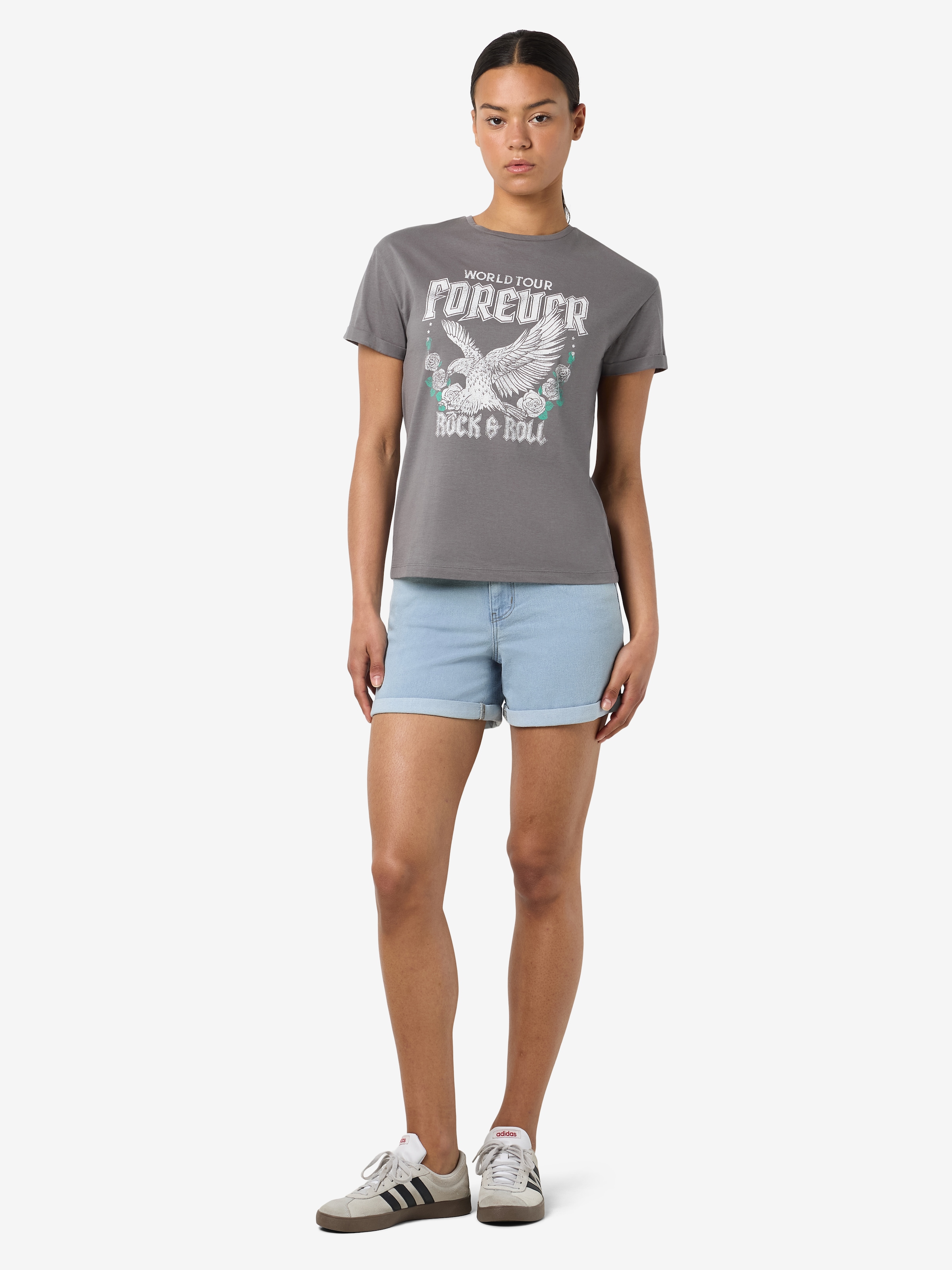 Noisy may Kurzarmshirt »NMBRANDY FRONTPRINT S/S TOP JRS NOOS«