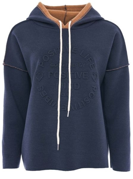 Zwillingsherz Hoodie ""Positive Mind"", Kapuze, 3/4 Arm, tonaler Schriftzug günstig online kaufen
