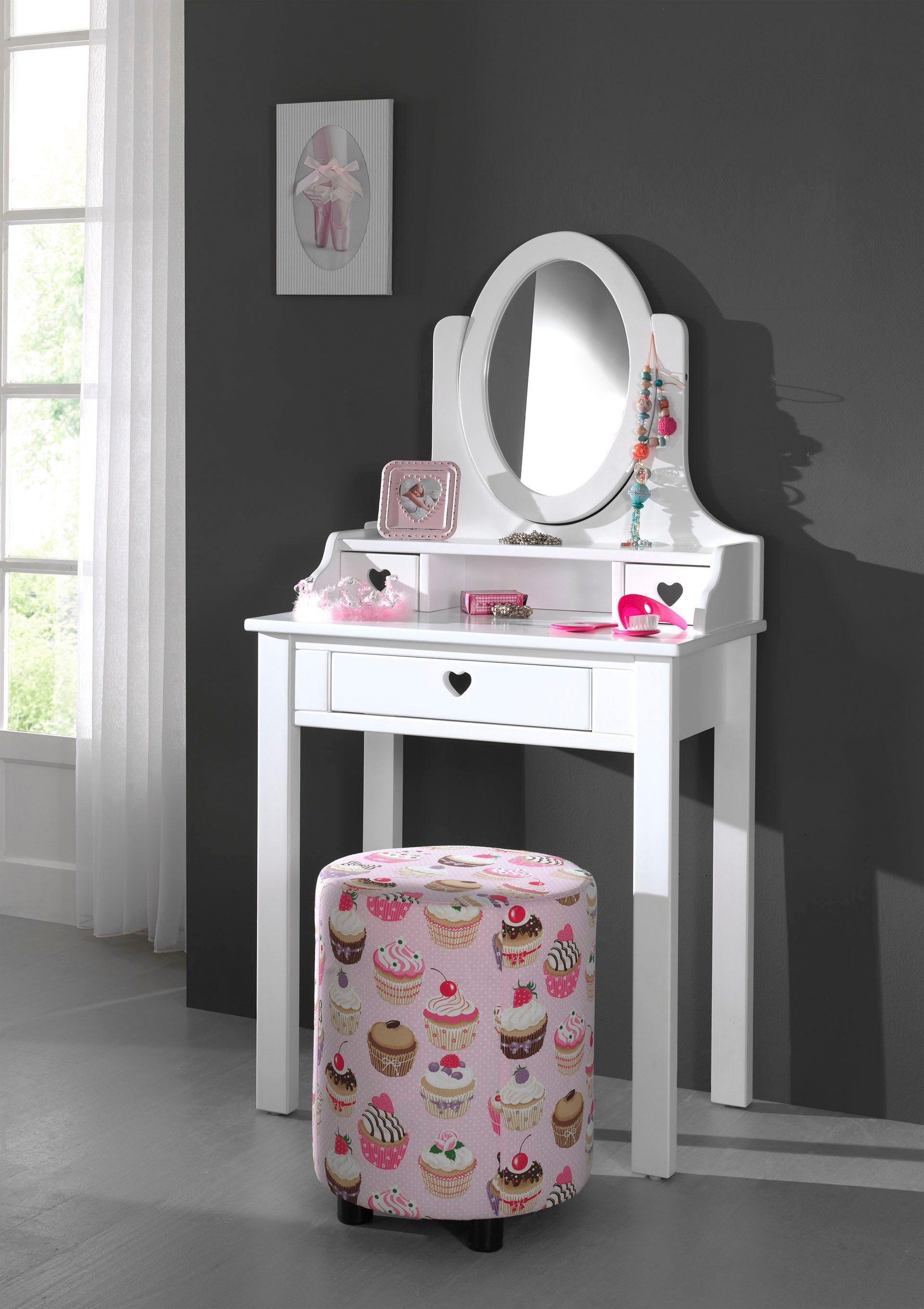 Vipack Schminktisch "Amori" Made in Europe, in nostalgischer Optik, inkl. v günstig online kaufen