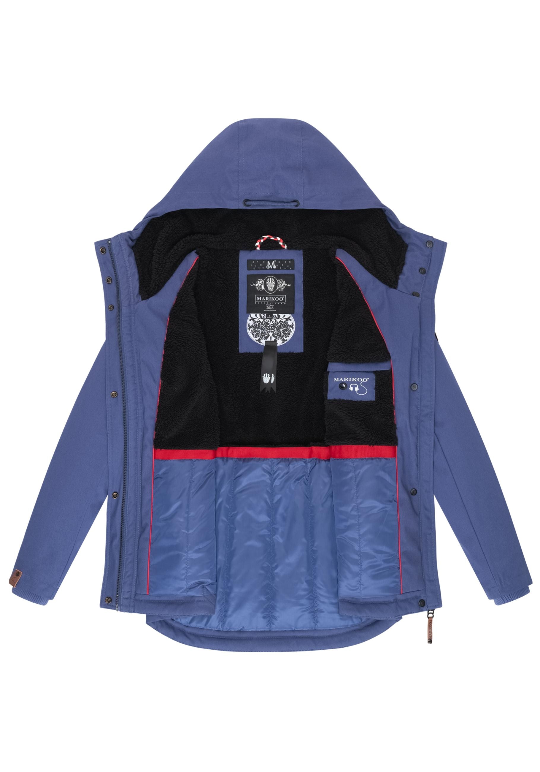 Marikoo Winterjacke »Bikoo« mit Kapuze sportliche Damen Outdoor Baumwolljacke mit Kapuze