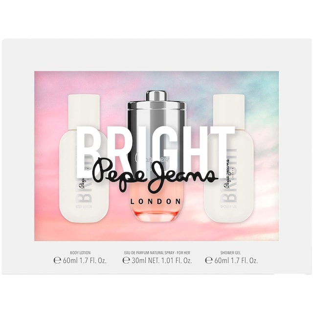 Pepe Jeans Duft-Set »PJ BRIGHT Gift Set EDP 30ml + Body Lotion 60ml +  Shower Gel 60ml«, (Set, 3 tlg.) | BAUR