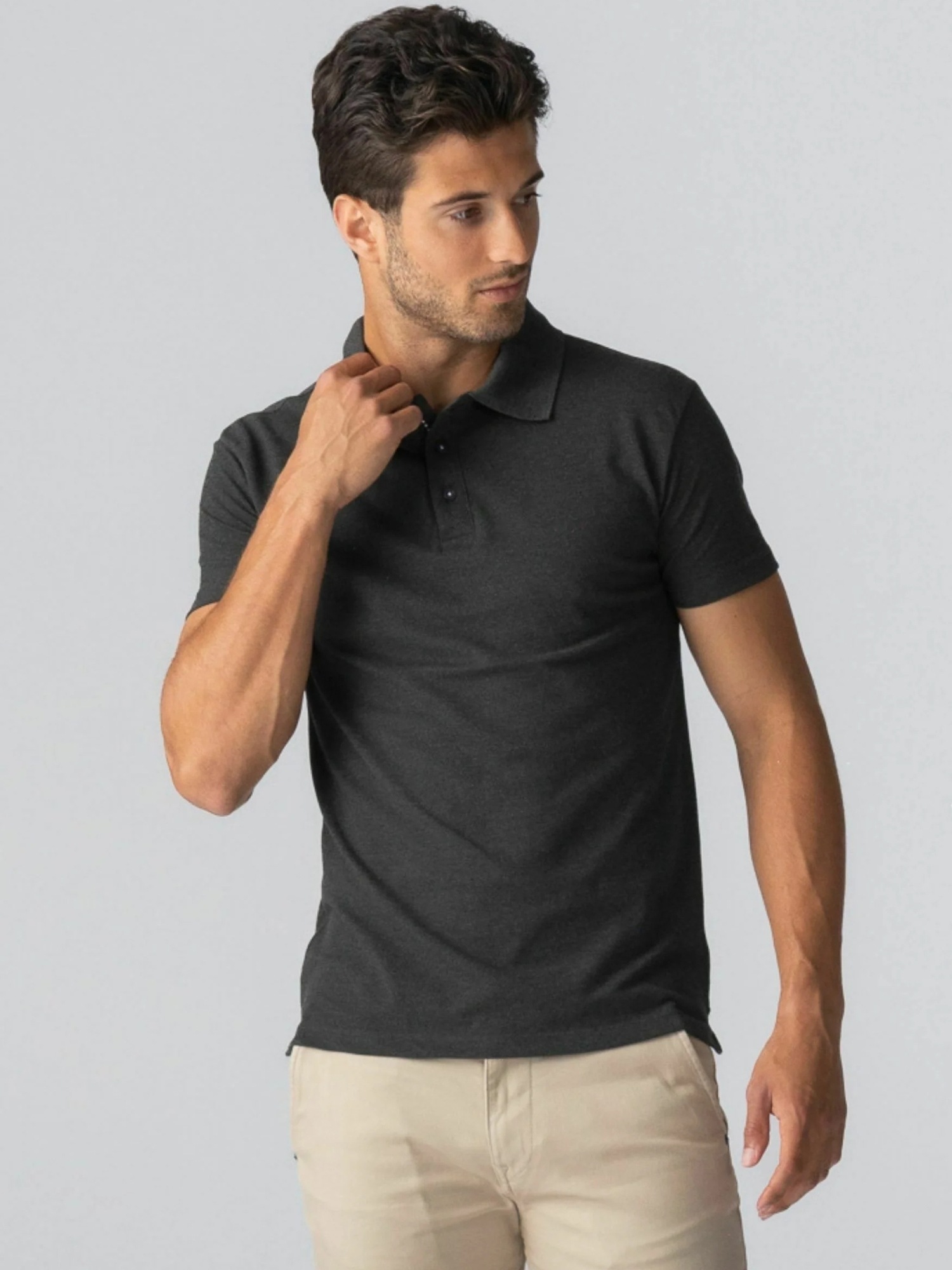 TeeShoppen Kurzarmhemd "TEESHOPPEN Polo shirt Muscle Polo"