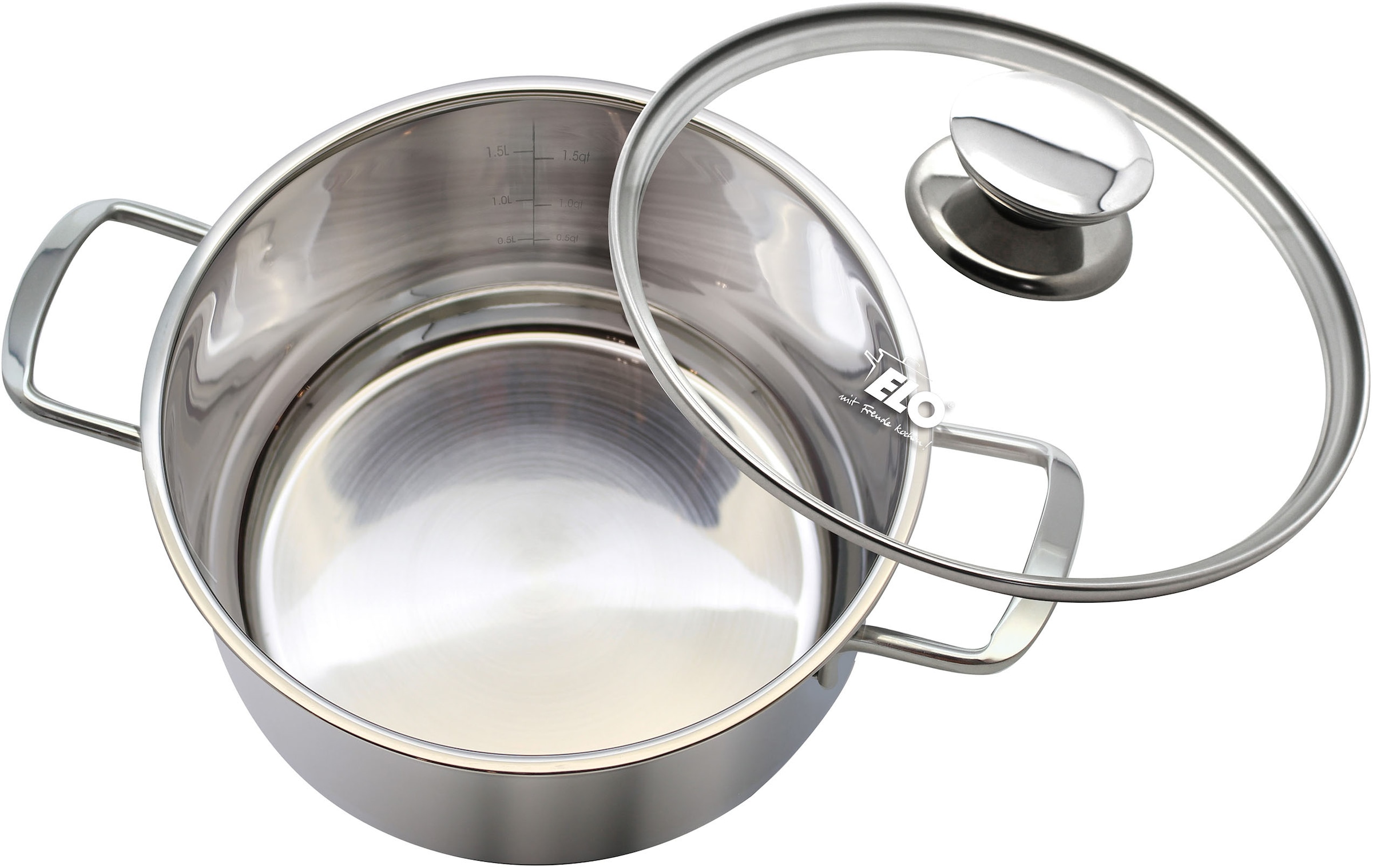 Elo Topf-Set »Elo Therm Topfset 5-teilig«, Edelstahl, (Set, 8 tlg.), Volumenskala