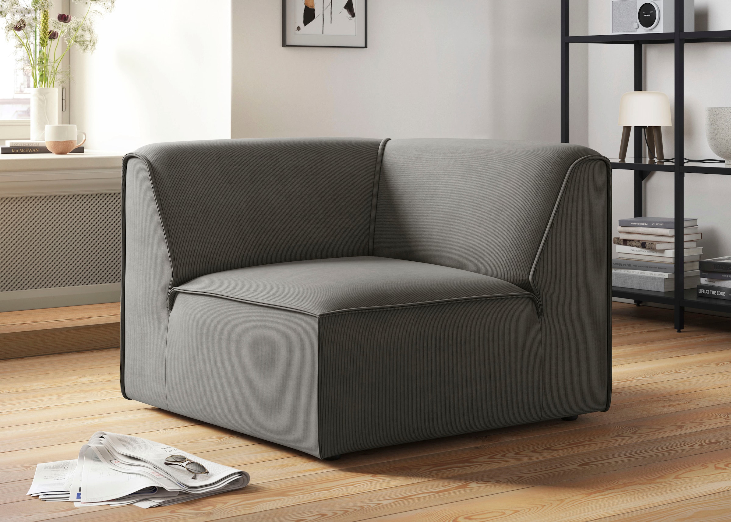 RAUM.ID Sofa-Eckelement »Merid, Sofaelement, Maße B/T/H: 97/97/46 cm«, als Modul oder separat verwendbar, für individuelle Zusammenstellung