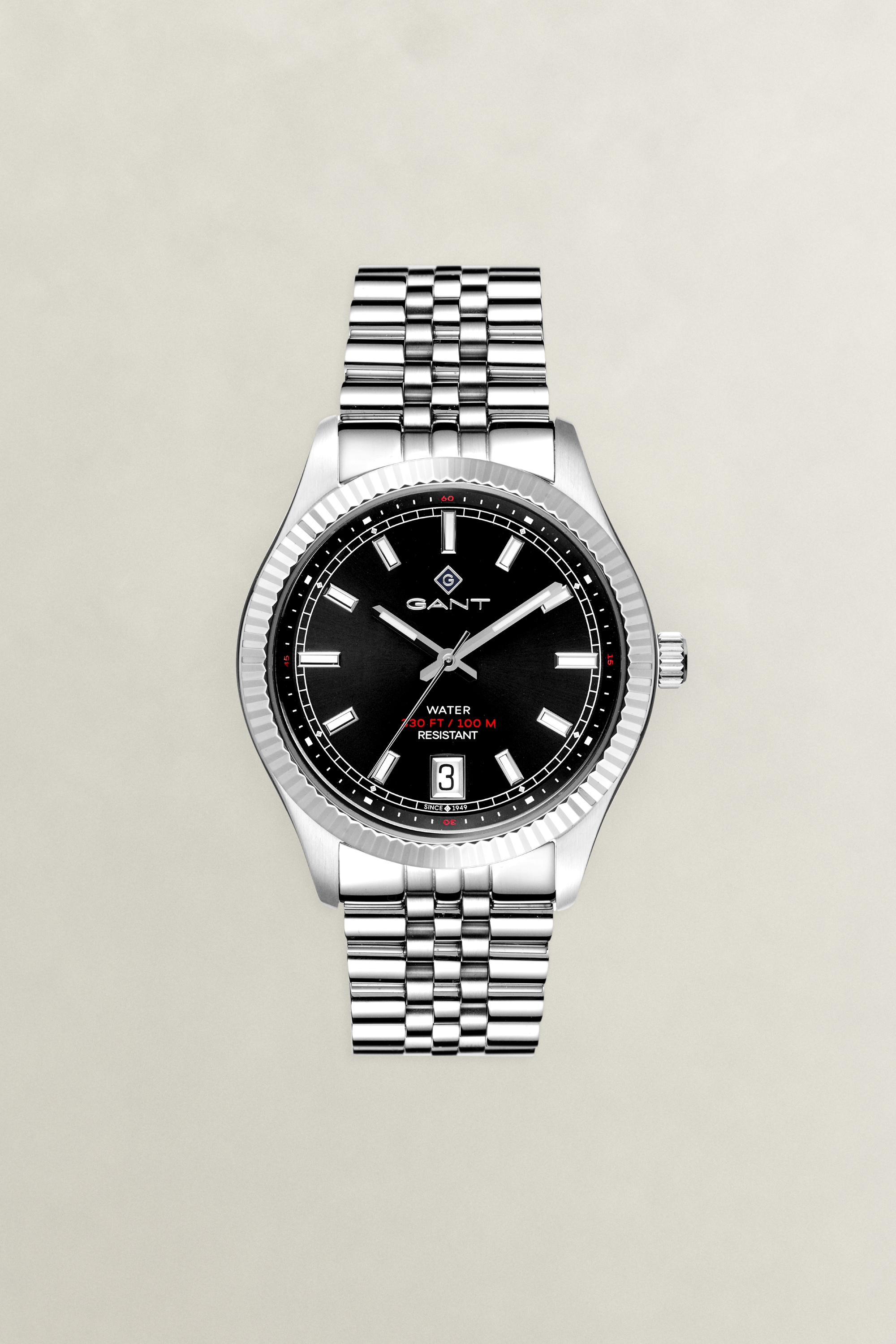 Gant Quarzuhr »Sussex« Armbanduhr, Herrenuhr, Edelstahlarmband, analog, Tag