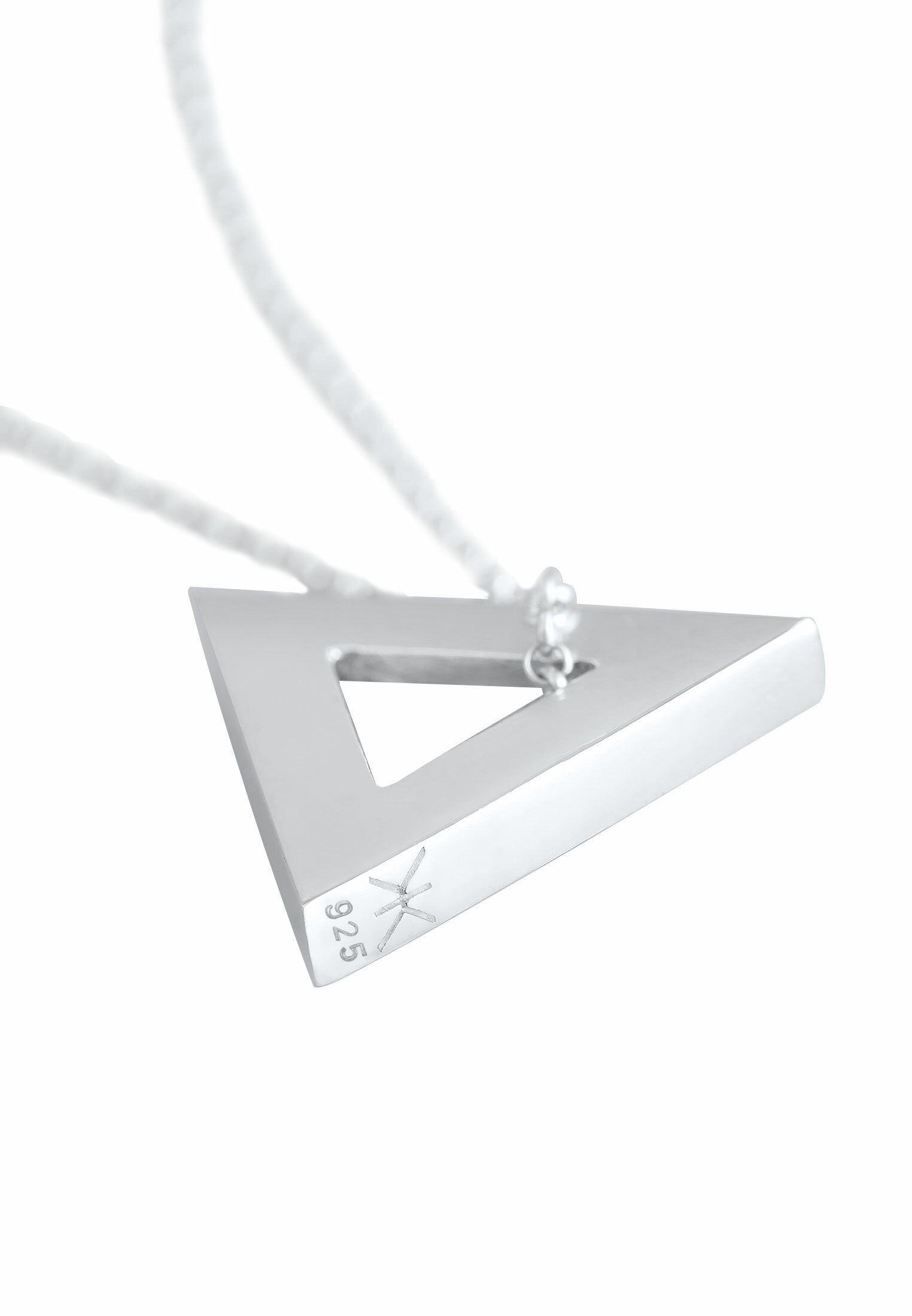 Kuzzoi Kette mit Anhänger »Herren Erbskette Dreieck Triangle 925 Silber«