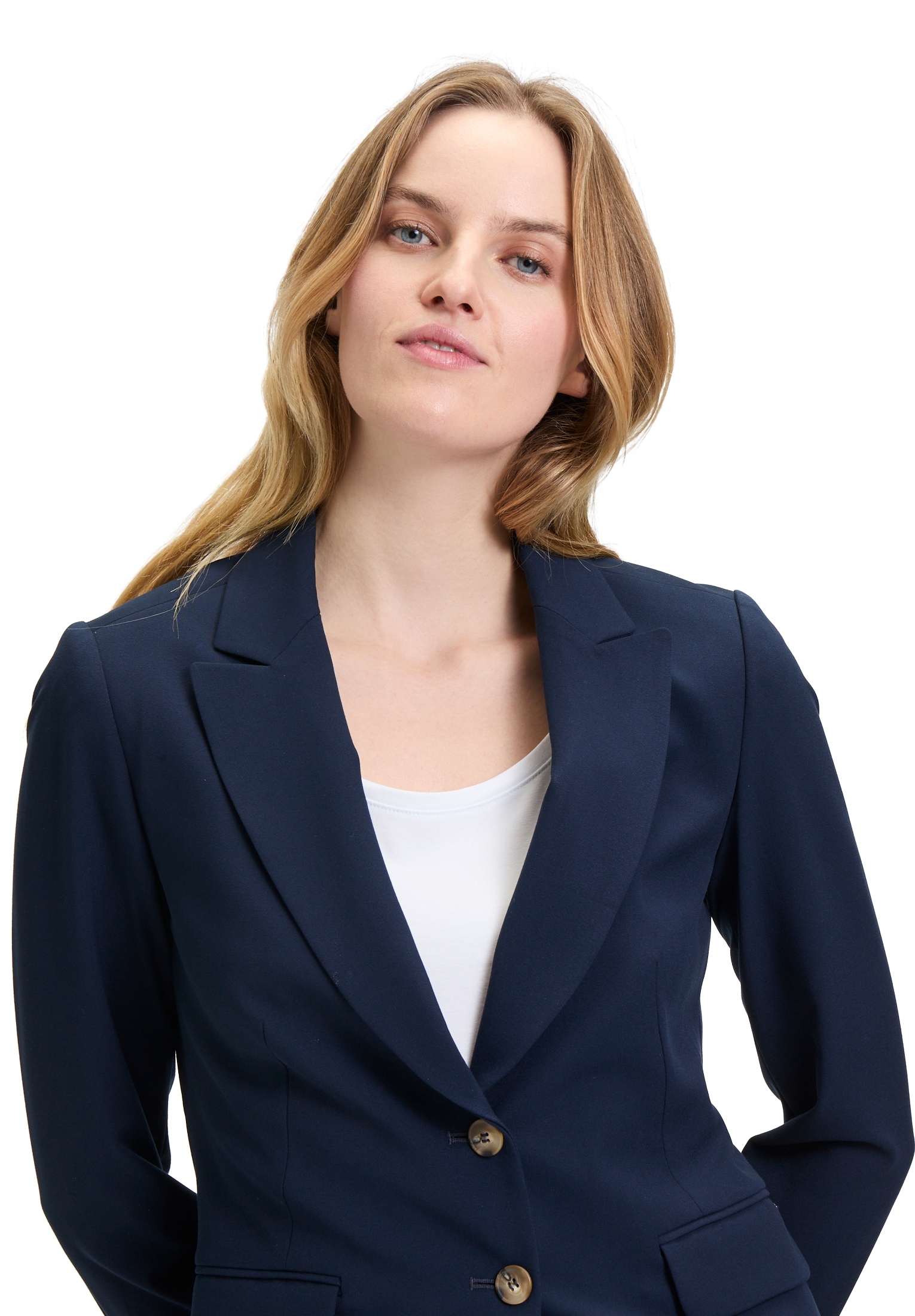 Betty&Co Longblazer »Betty & Co Klassischer Blazer mit Taschen«, Druckfutter
