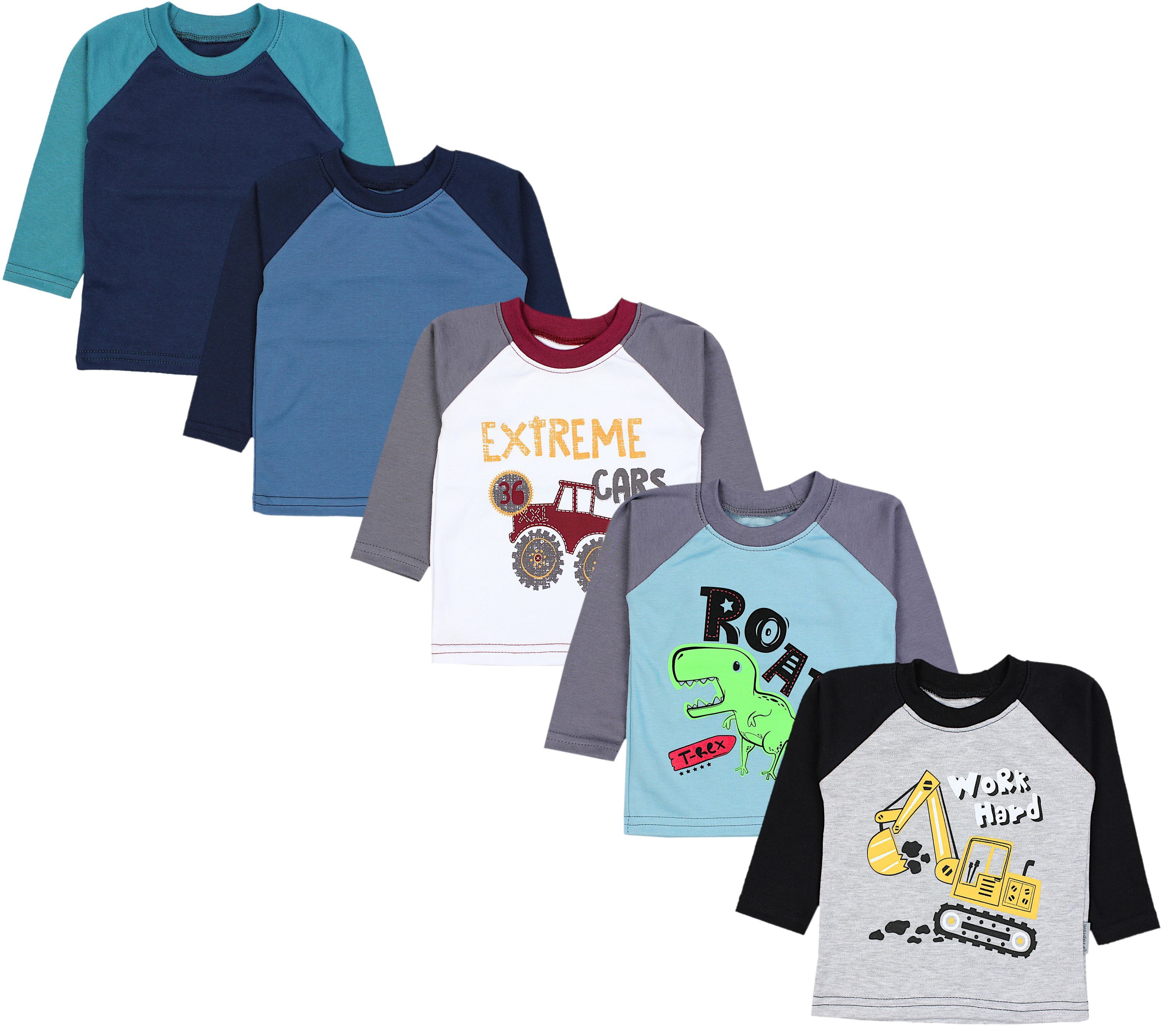 TupTam Langarmshirt "Shirt Baby Jungen Langarmshirt 5er Set"