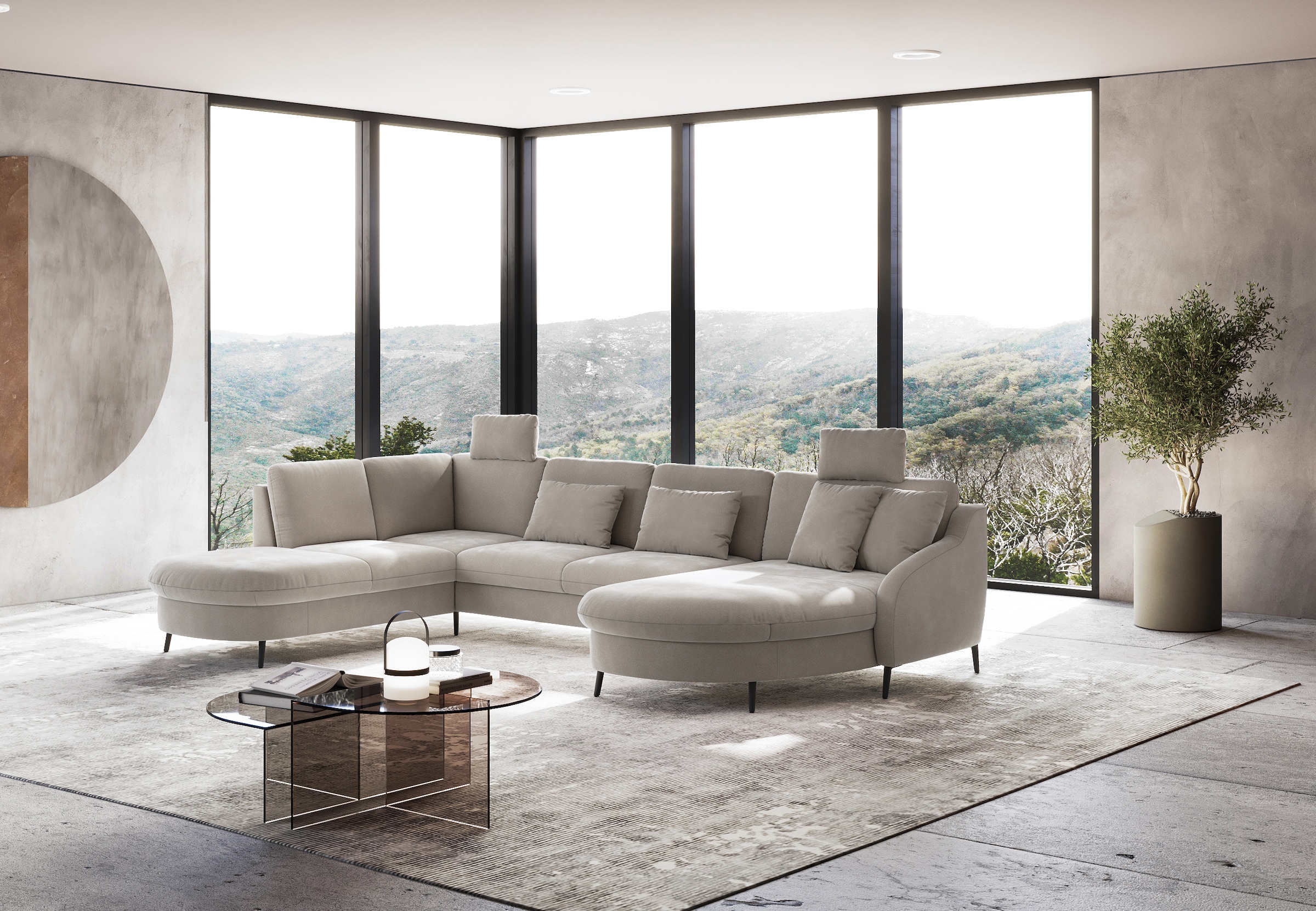 sit&more Wohnlandschaft »Soul U-Form« wahlweise mit Bett und Bettkasten