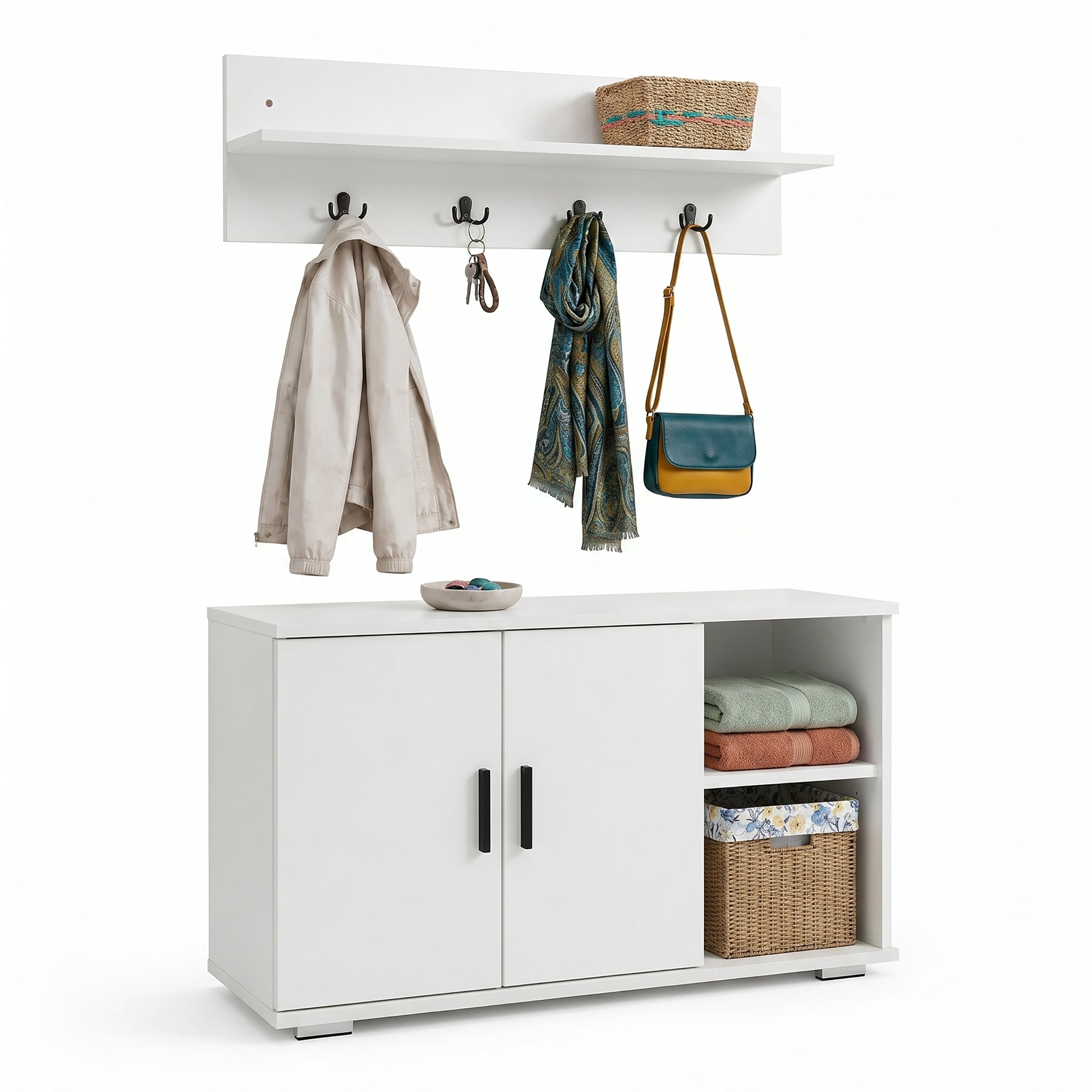 VCM Garderobenschrank »Diele Garderoben Set Schuhschrank Sitzbank Gados L« 2 Stk. tlg.
