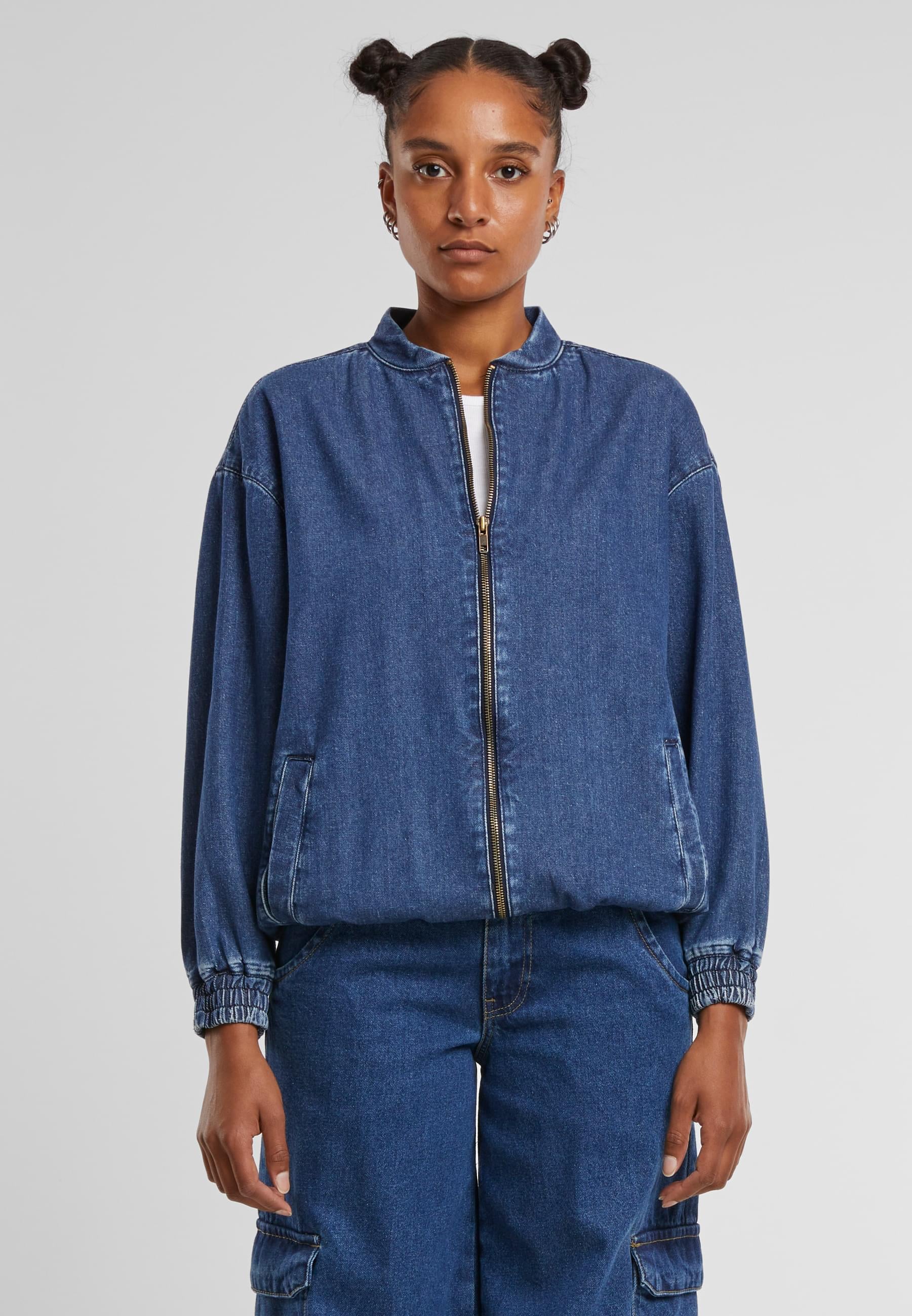 URBAN CLASSICS Jeansjacke »Urban Classics Ladies Oversized Skater Jacket«, (1 St.), ohne Kapuze