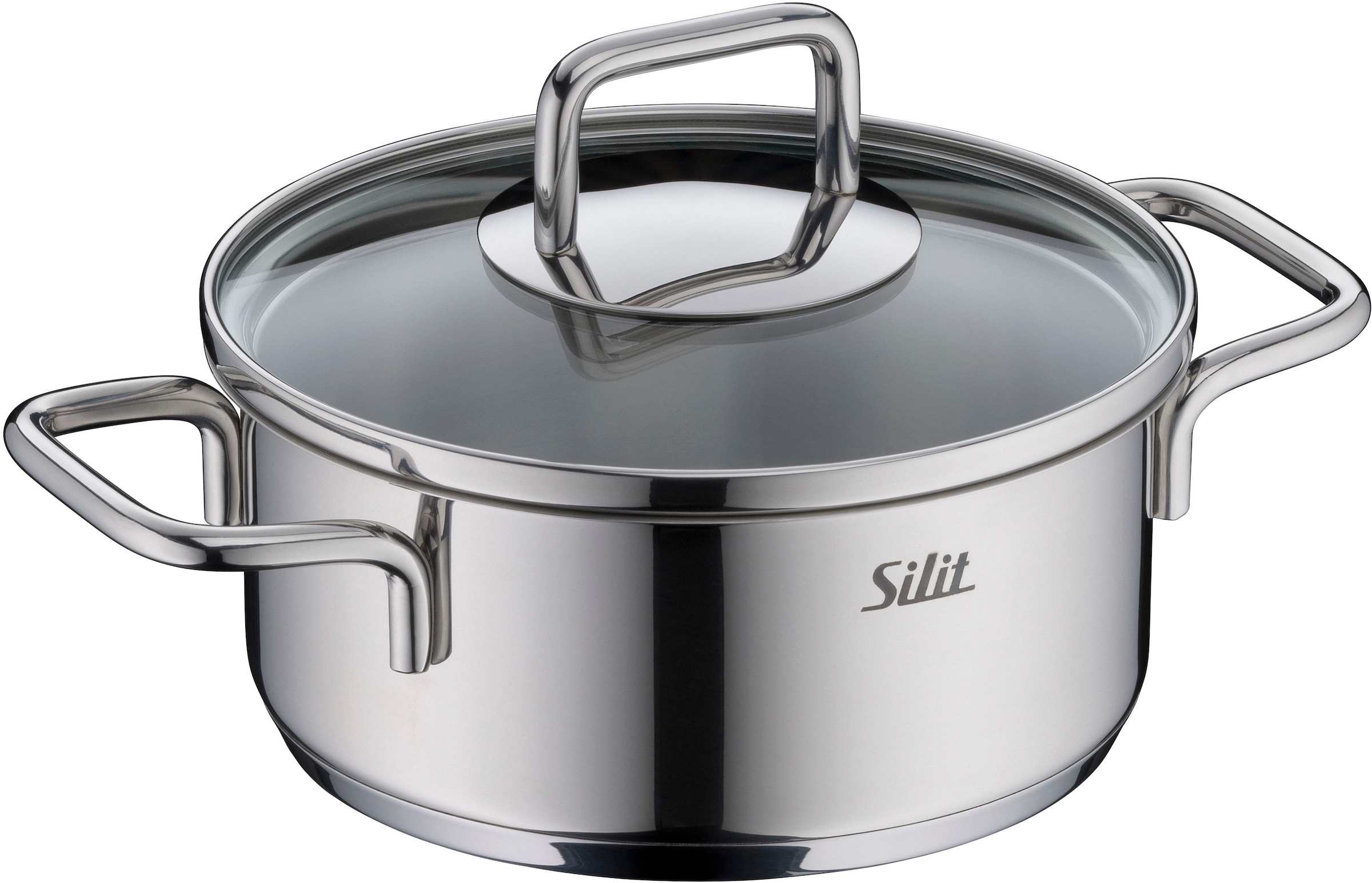 Silit Topf-Set »Extra Cook«, Edelstahl 18/10, (Set, 8 tlg., 4-teiliges Mini-Topf-Set), SiliTherm Universalboden, induktionsgeeignet, spülmaschinengeeignet