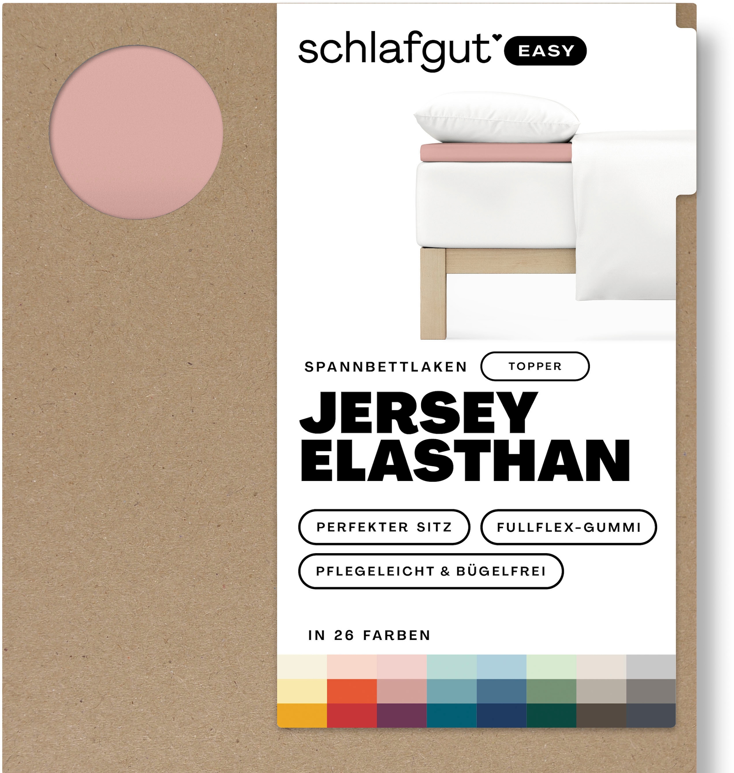 Schlafgut Spannbettlaken "EASY Jersey Elasthan Topper", MADE IN GREEN by OEKO-TEX