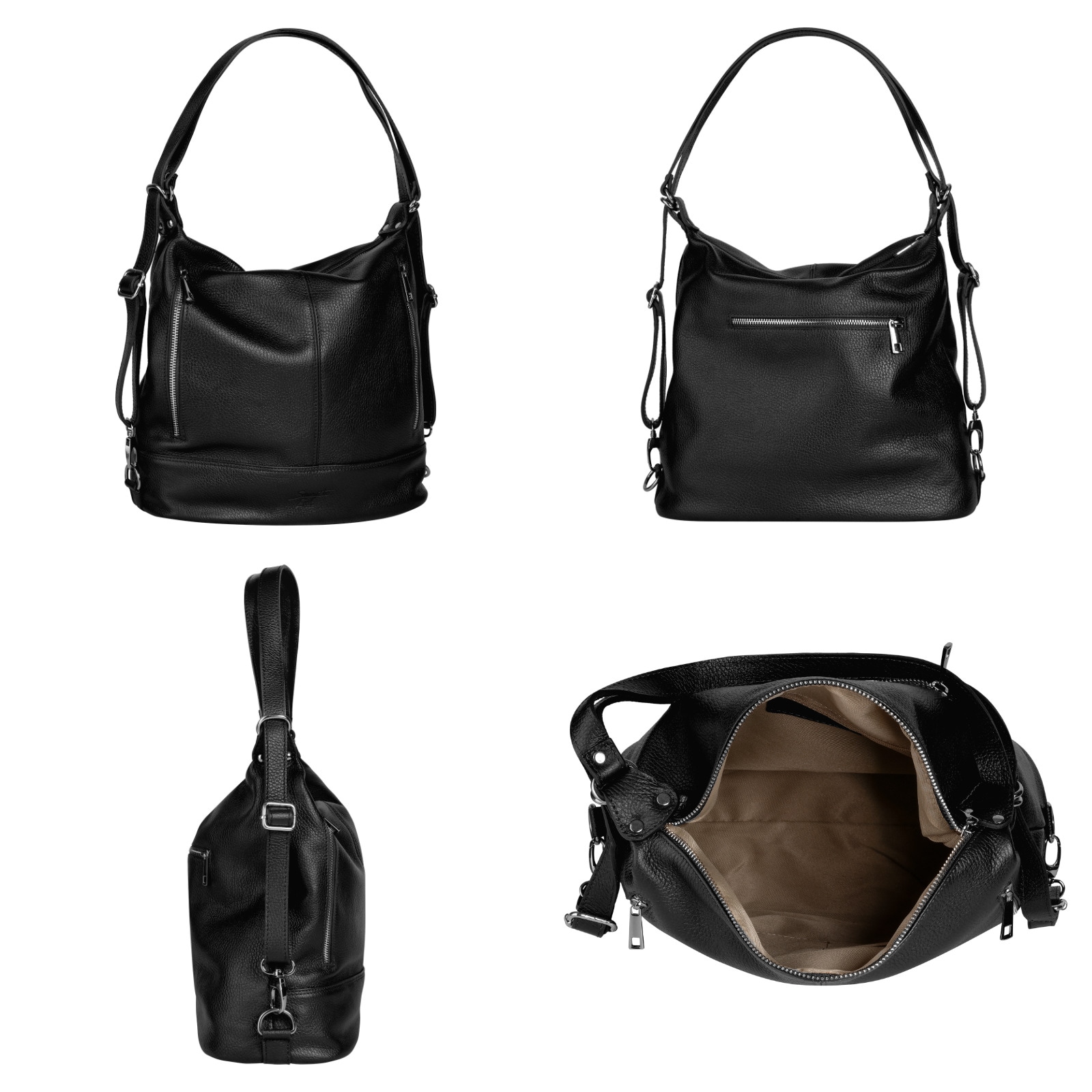 Samantha Look Cityrucksack, echt Leder, Made in Italy