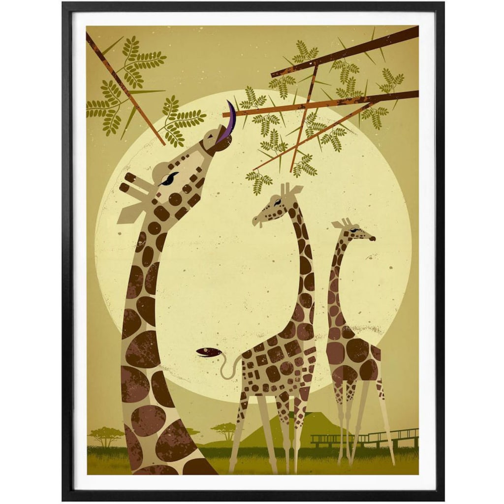 Wall-Art Poster »Giraffes«, Tiere, (1 St.)