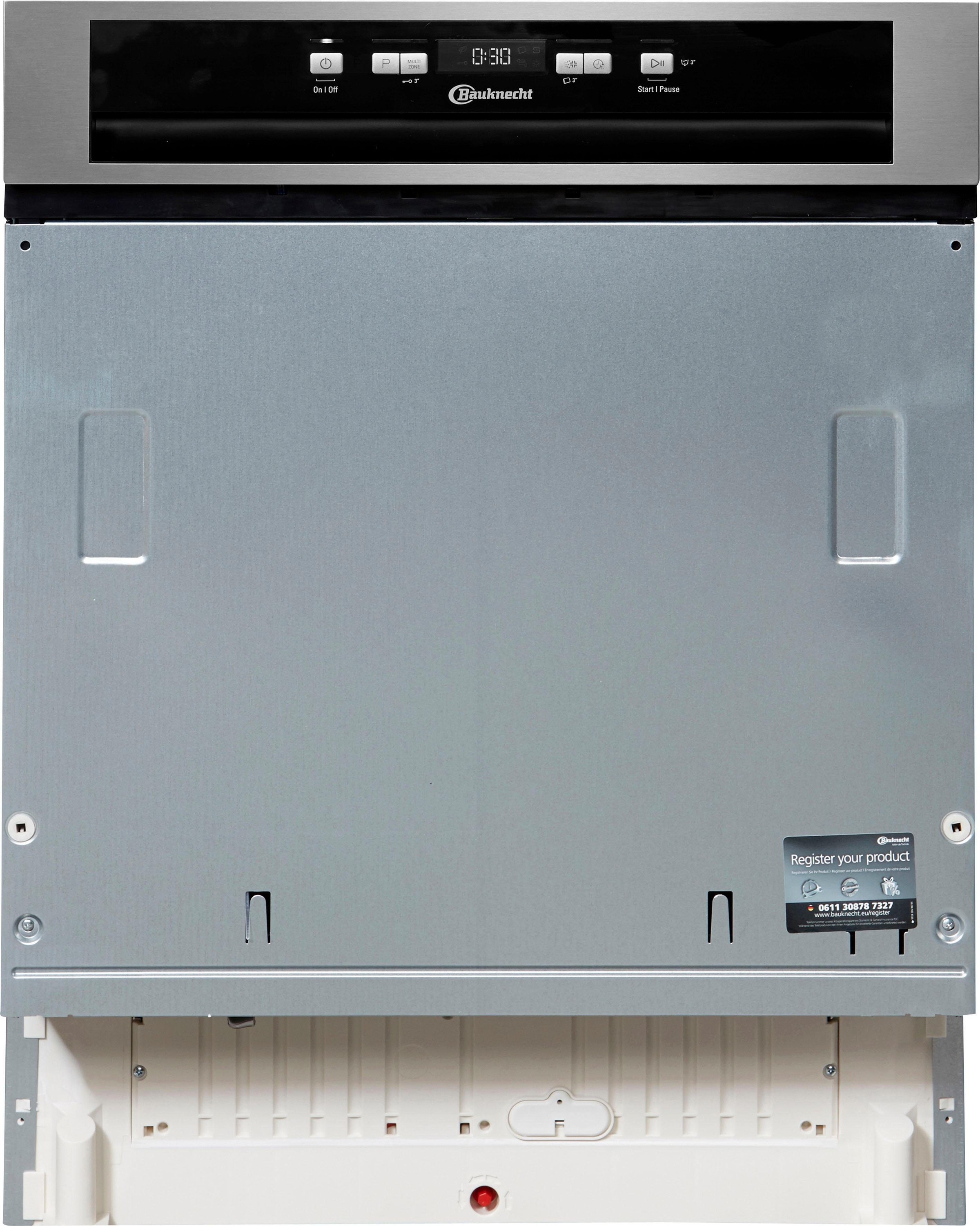 BAUKNECHT teilintegrierbarer Geschirrspüler "BBC 3C26 X", B:59,8cm H:82cm T:55,5cm, silber, Geschirrspüler