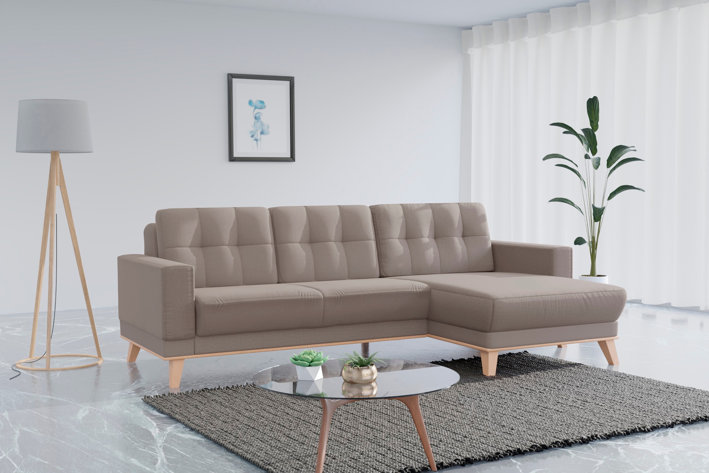 sit&more Ecksofa "Lavida L-Form", wahlweise mit Kippfunktion und Bettkasten günstig online kaufen
