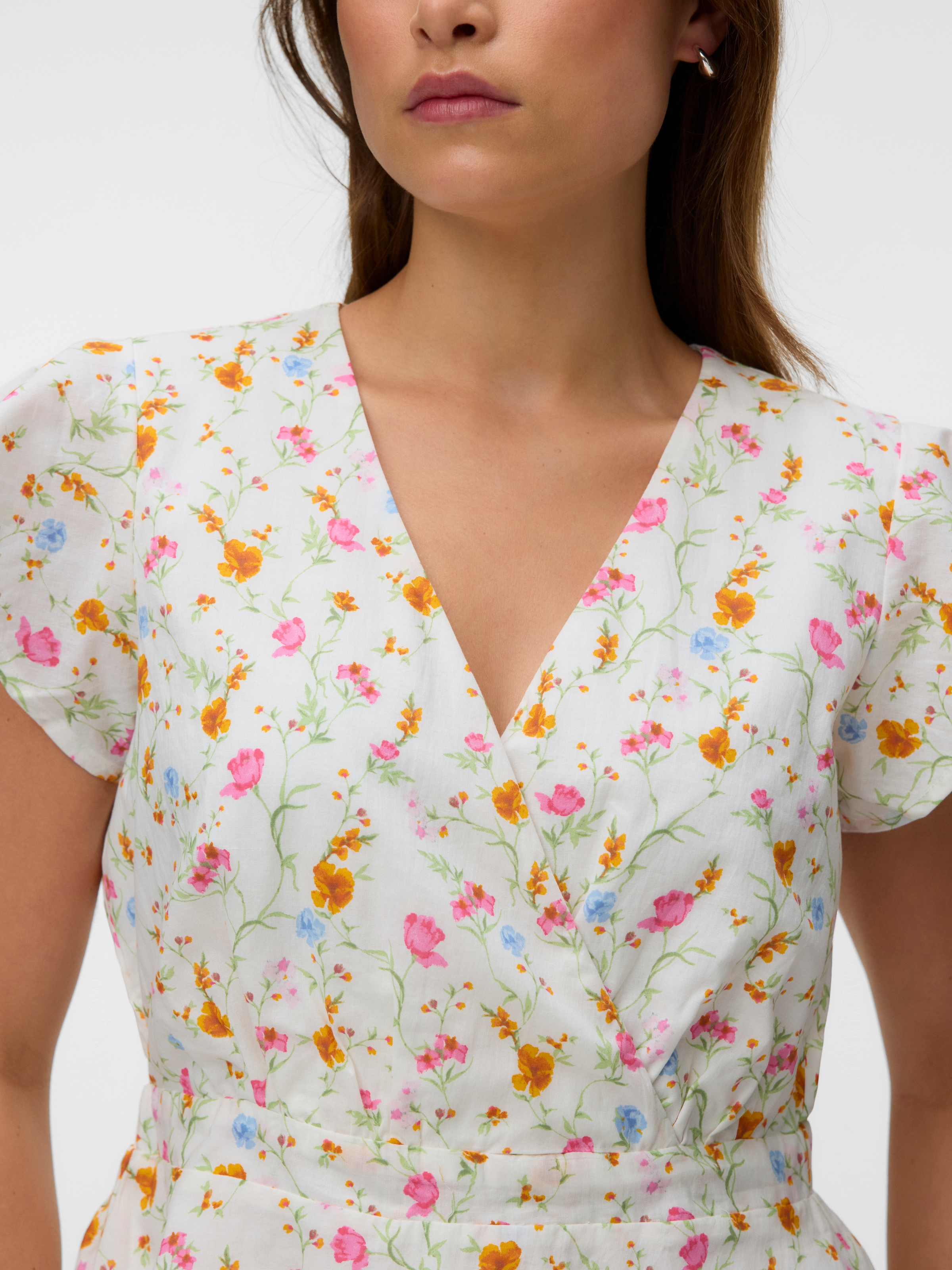 Vero Moda Rüschenbluse »VMSIV IVANA CS TOP WVN« Baumwolle