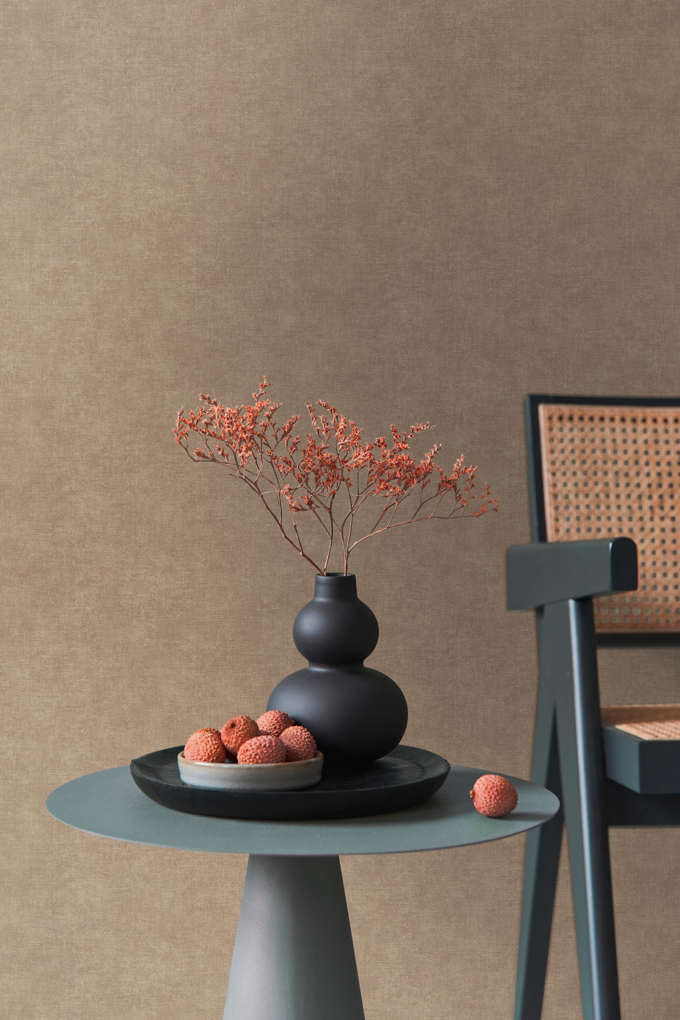 living walls "Smart Surfaces einfarbige Tapete Unitapete Struktur-Optik Landhaus" matt strukturiert Vliestapete Textil-Optik für Schlafzimmer Küche Wohnzimmer Uni Design