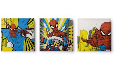 Leinwandbild »Leinwandbilder Set of 3 Spiderman 3/30X30cm«, (Packung, 3 St.)