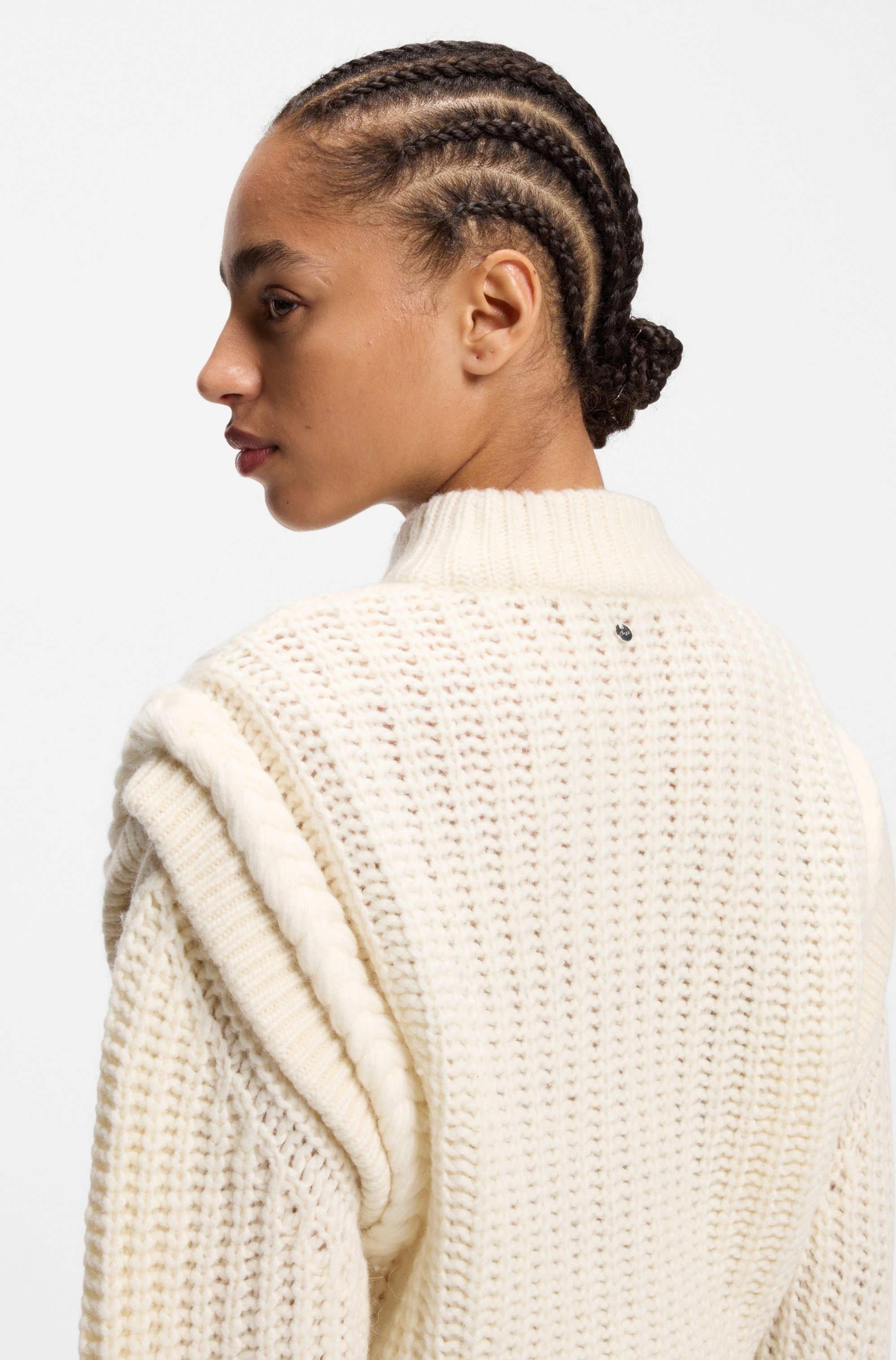 BOSS ORANGE Strickpullover "Fasta Premium Damenmode" mit Stehkragen, Alpaka günstig online kaufen