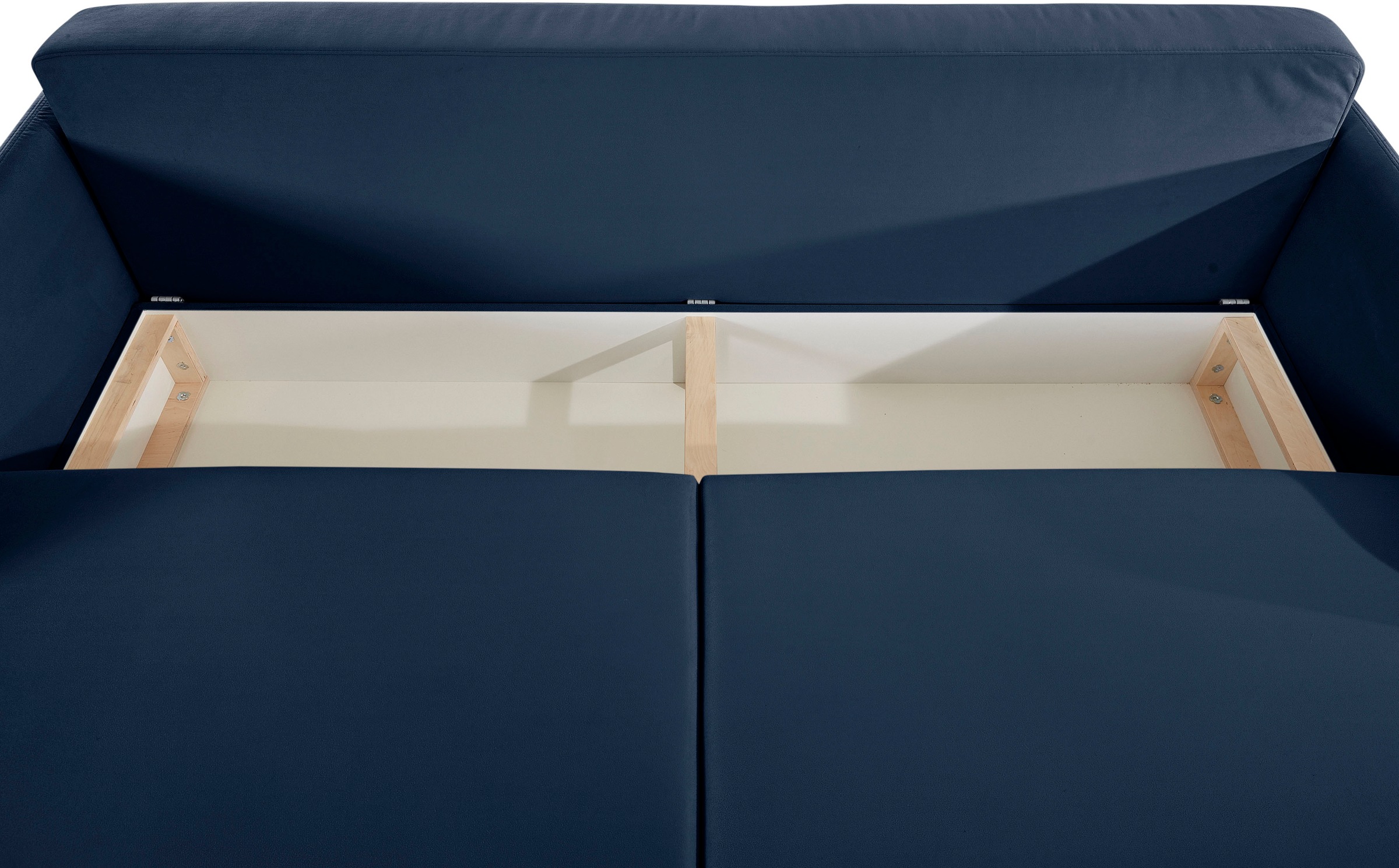 INOSIGN Schlafsofa »Emily«, incl. Bettfunktion und Bettkasten, Seitentache im Armteil, Federkern